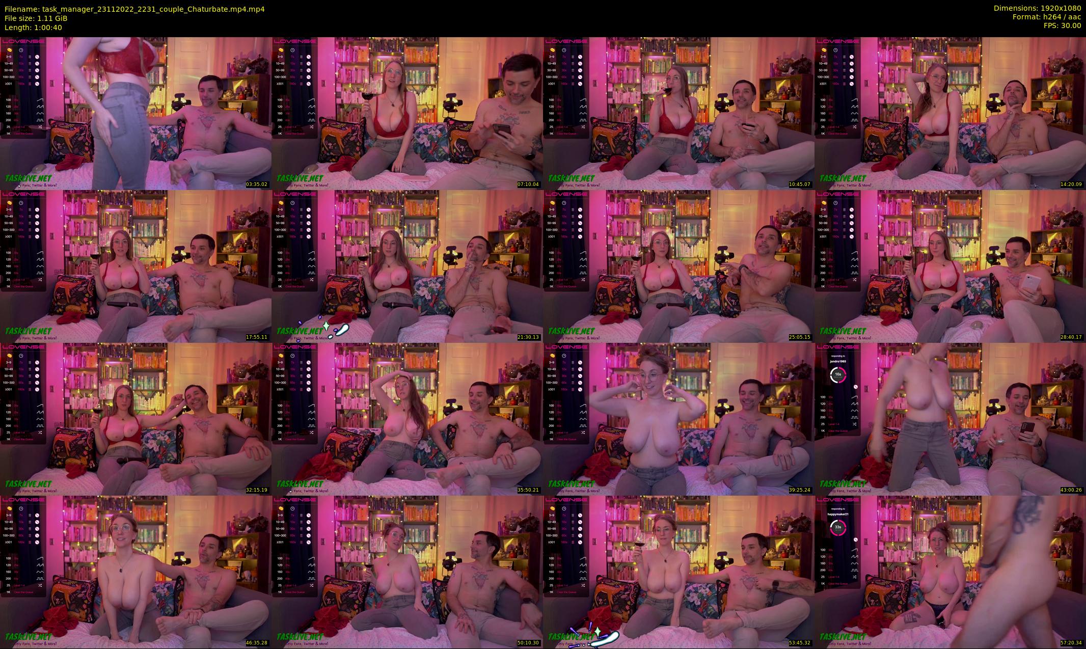 task_manager — 61 minute Chaturbate couple cam show recording, 1080p, Nov 23, 2022