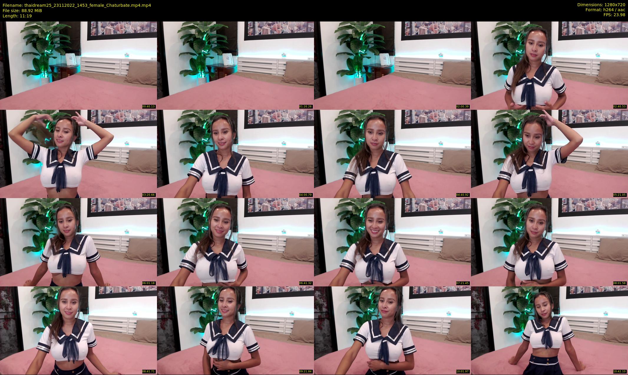 thaidream25 — 12 minute Chaturbate female cam show recording, 720p, Nov 23, 2022