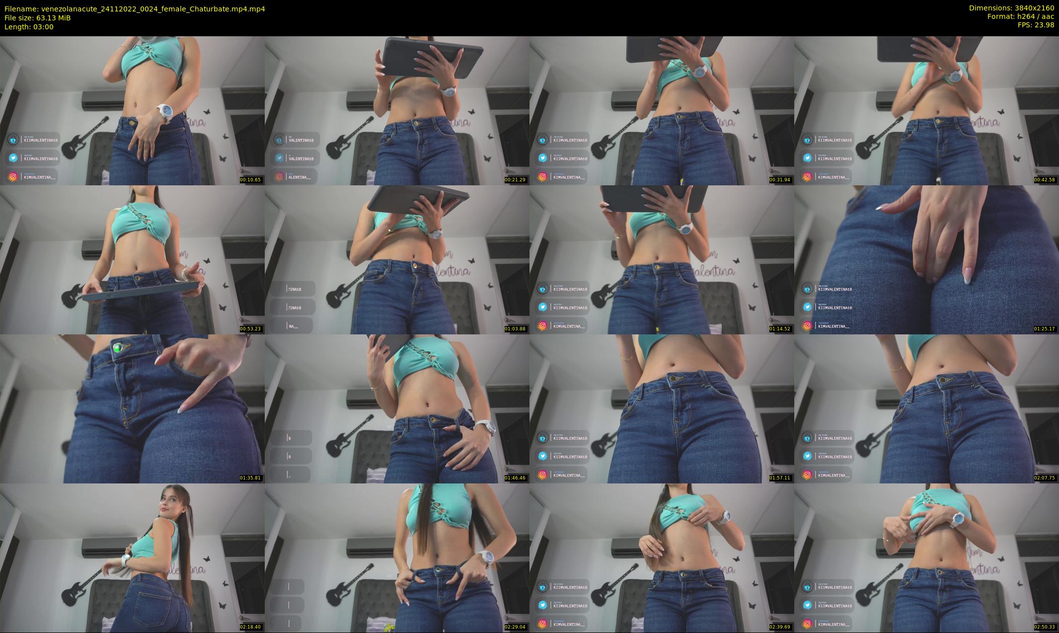 venezolanacute — 3 minute Chaturbate female cam show recording, 4K, Nov 24, 2022