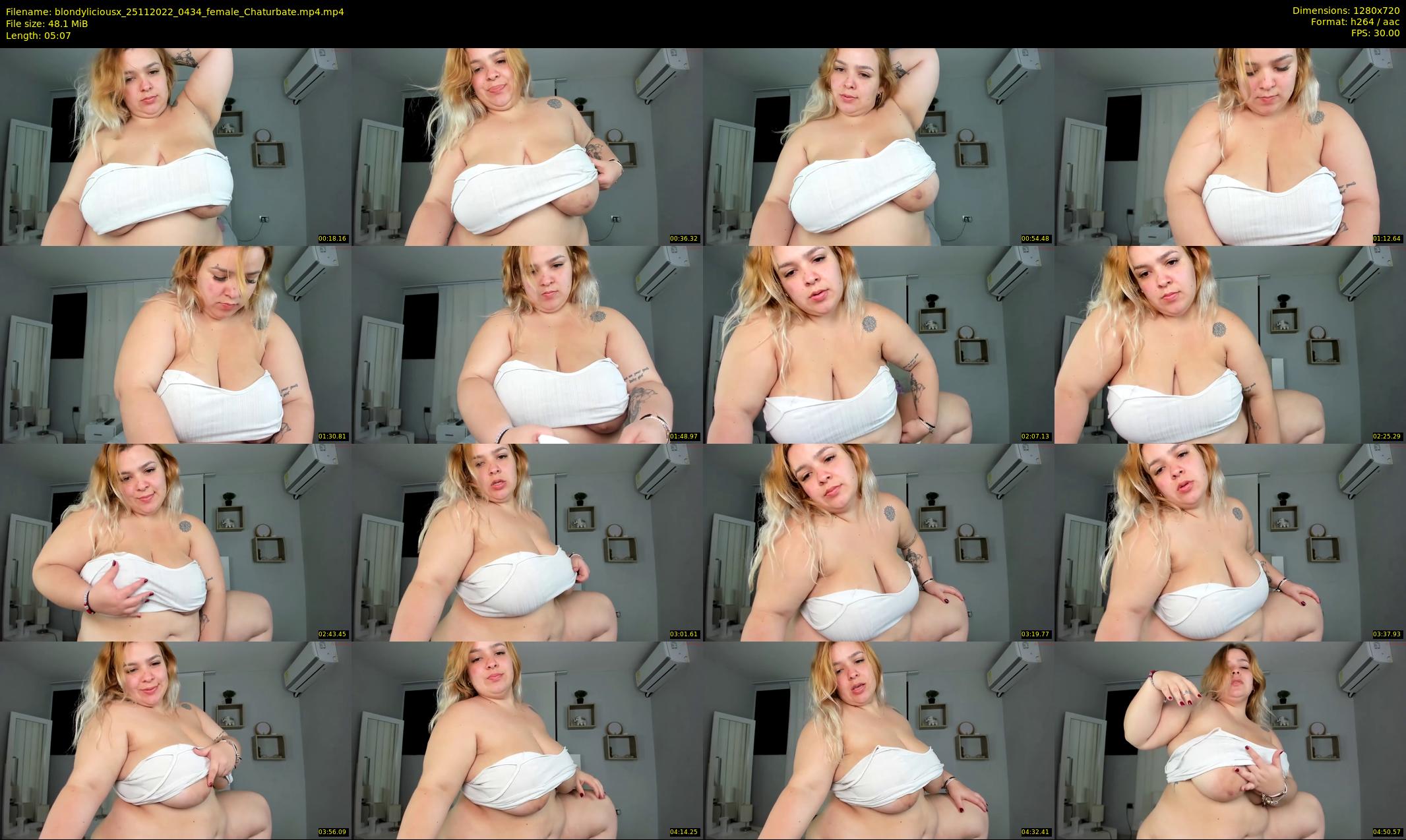 blondyliciousx — 6 minute Chaturbate female cam show recording, 720p, Nov 25, 2022