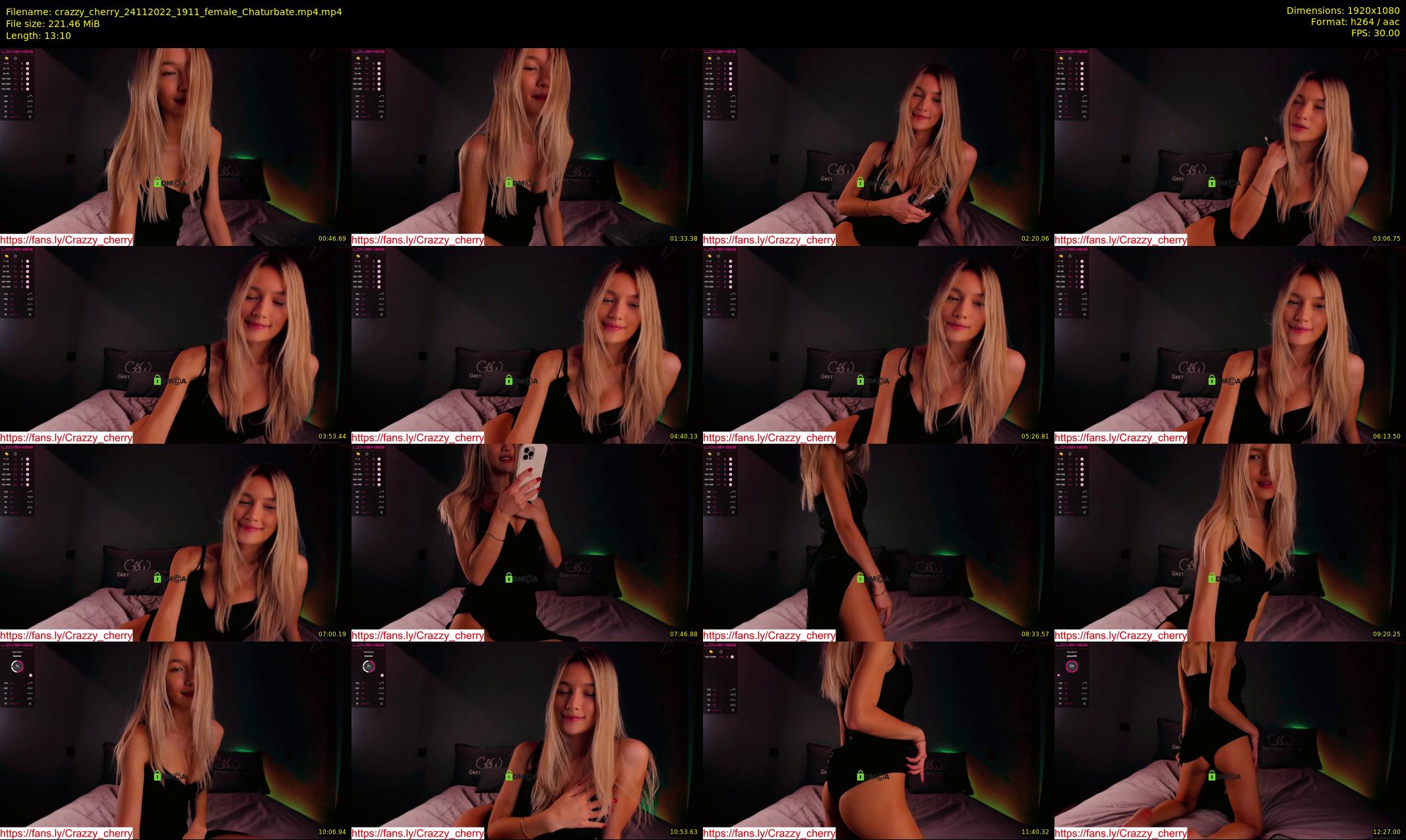 crazzy_cherry — 14 minute Chaturbate female cam show recording, 1080p, Nov 24, 2022