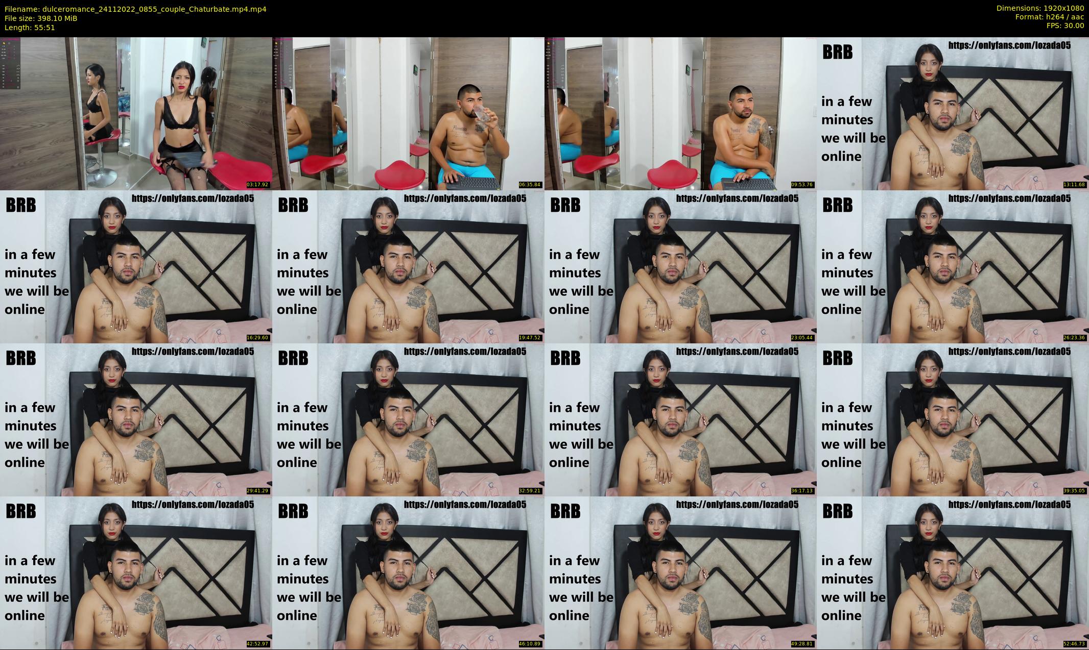 dulceromance — 56 minute Chaturbate couple cam show recording, 1080p, Nov 24, 2022