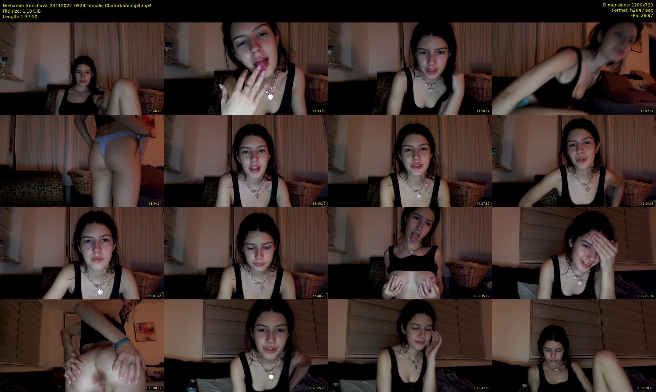 frenchava — 98 minute Chaturbate female cam show recording, 720p, Nov 24, 2022