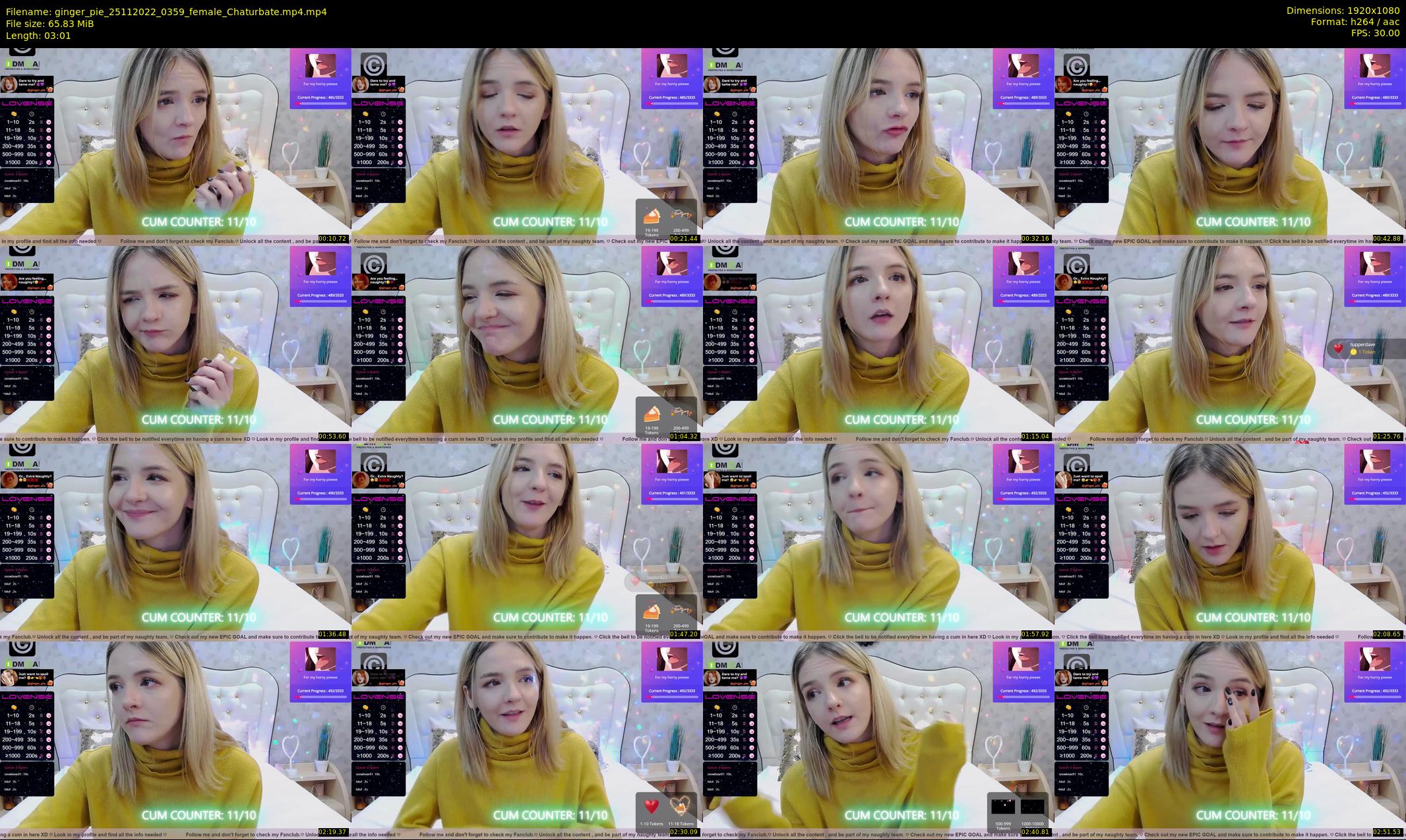 ginger_pie — 4 minute Chaturbate female cam show recording, 1080p, Nov 25, 2022