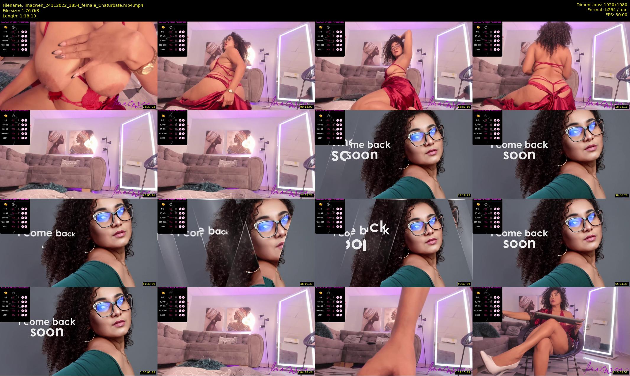 imacwen — 79 minute Chaturbate female cam show recording, 1080p, Nov 24, 2022