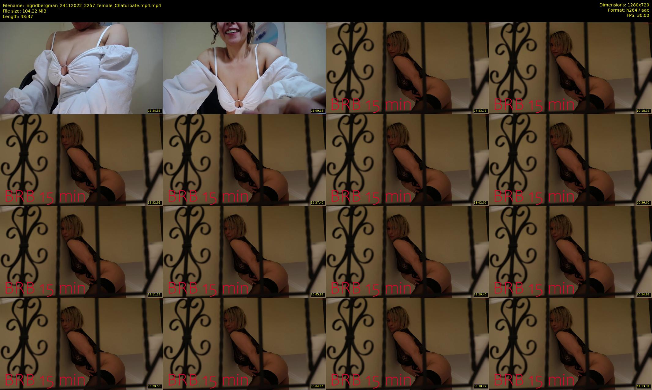 ingridbergman — 44 minute Chaturbate female cam show recording, 720p, Nov 24, 2022