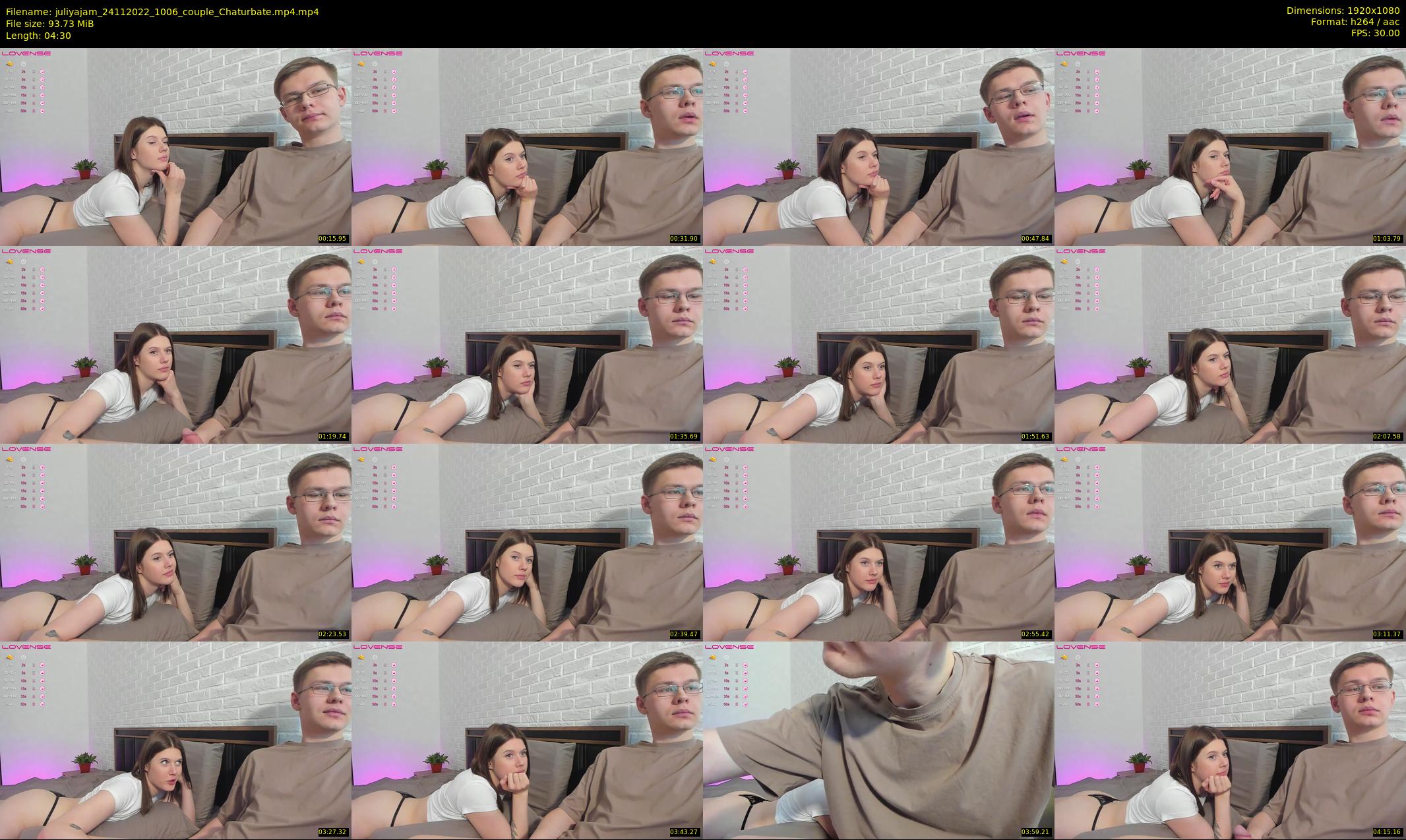 juliyajam — 5 minute Chaturbate couple cam show recording, 1080p, Nov 24, 2022