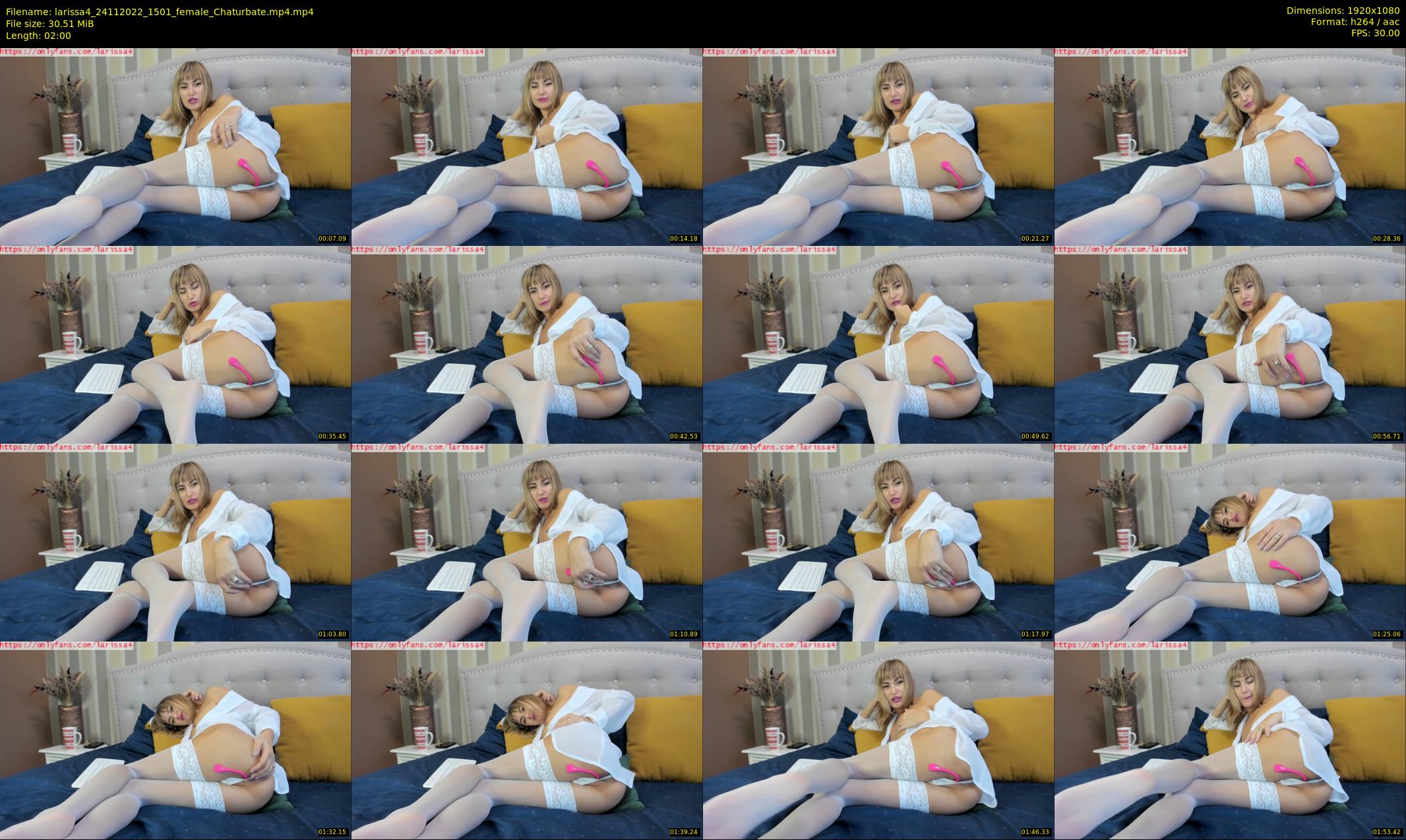 larissa4 — 2 minute Chaturbate female cam show recording, 1080p, Nov 24, 2022