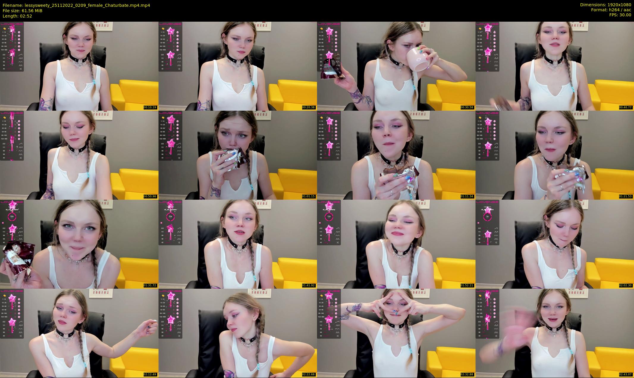 lessysweety — 3 minute Chaturbate female cam show recording, 1080p, Nov 25, 2022