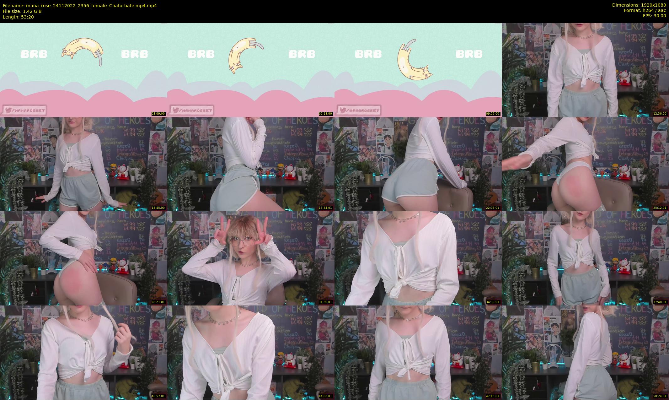 mana_rose — 54 minute Chaturbate female cam show recording, 1080p, Nov 24, 2022