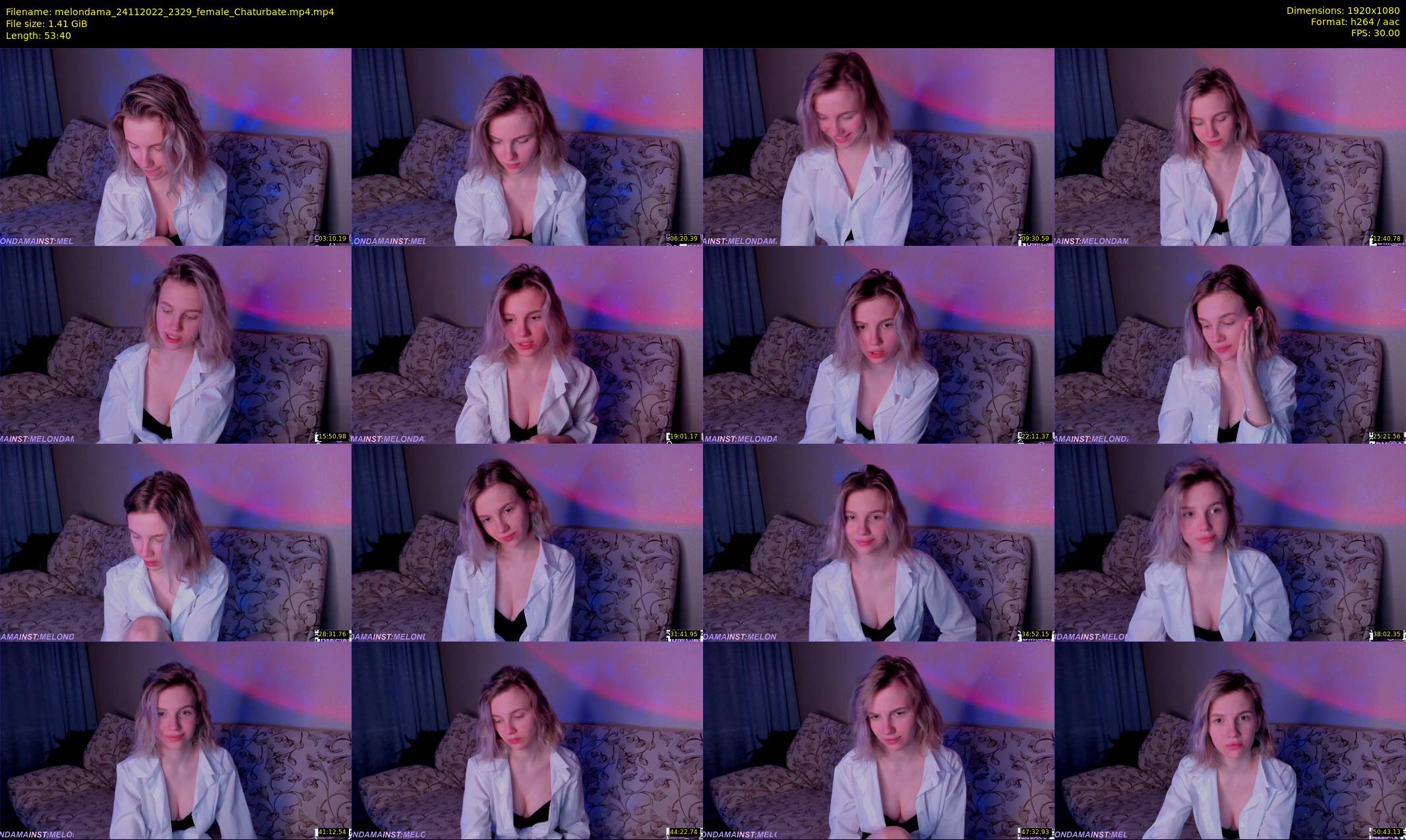 melondama — 54 minute Chaturbate female cam show recording, 1080p, Nov 24, 2022