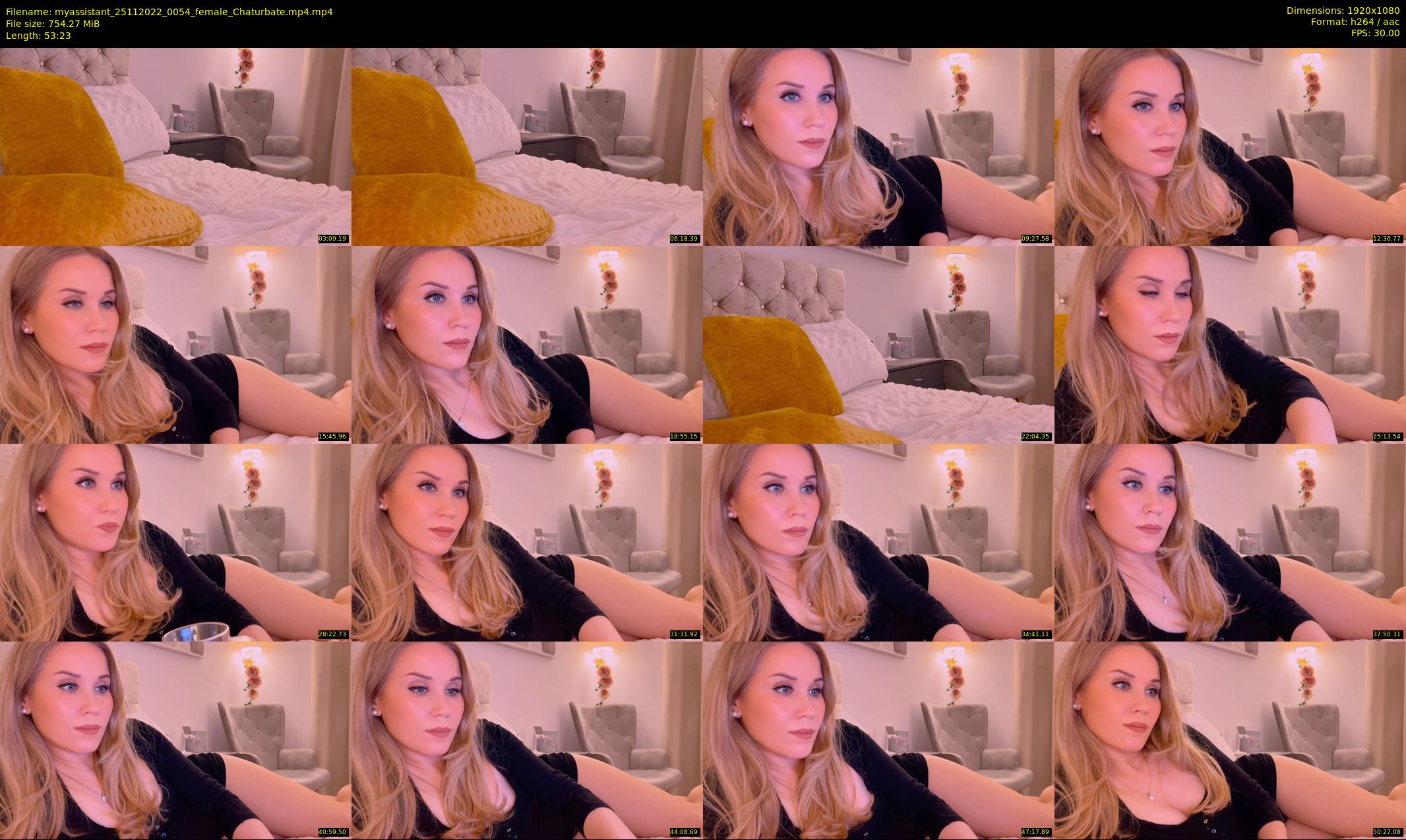 myassistant — 54 minute Chaturbate female cam show recording, 1080p, Nov 25, 2022