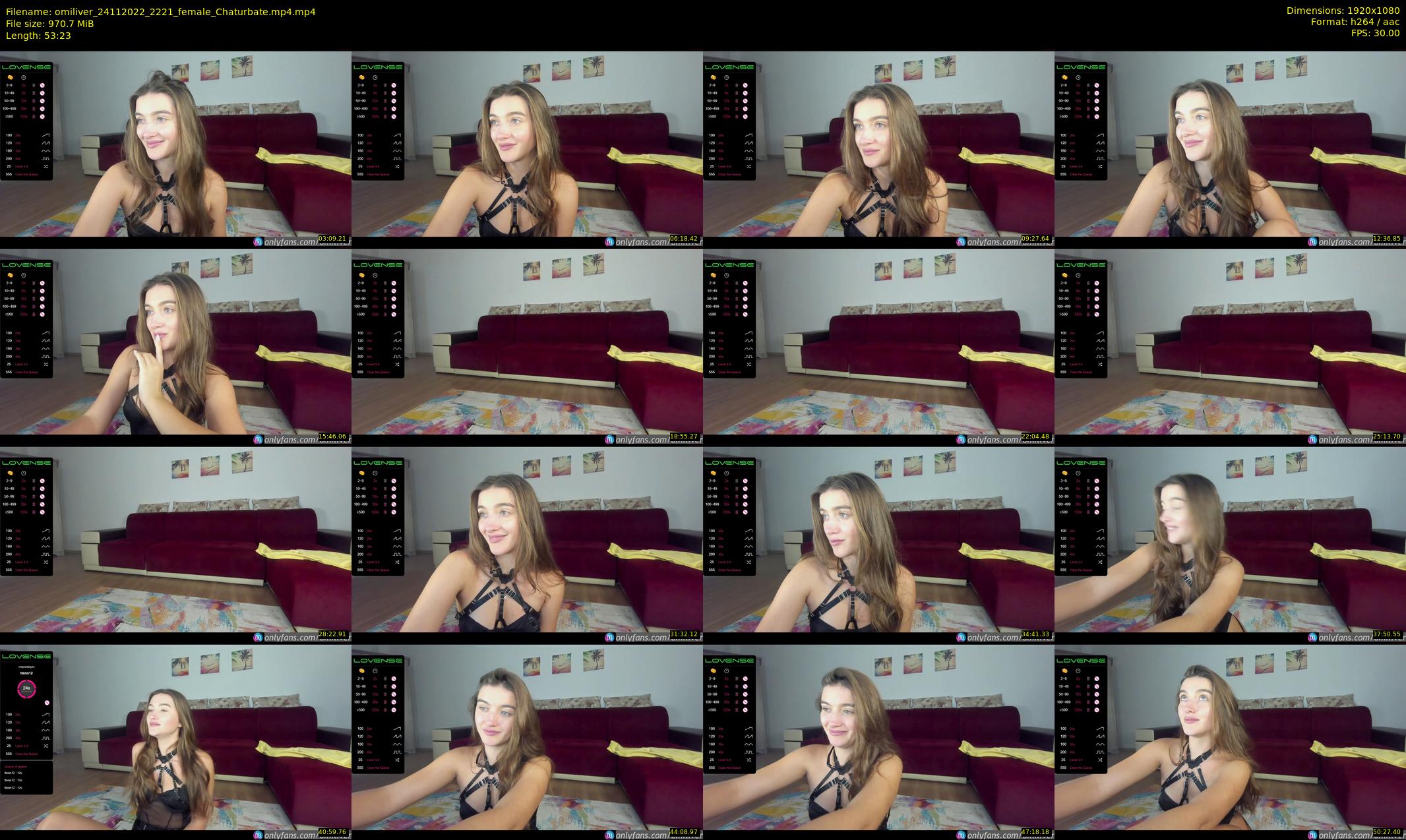 omiliver — 54 minute Chaturbate female cam show recording, 1080p, Nov 24, 2022