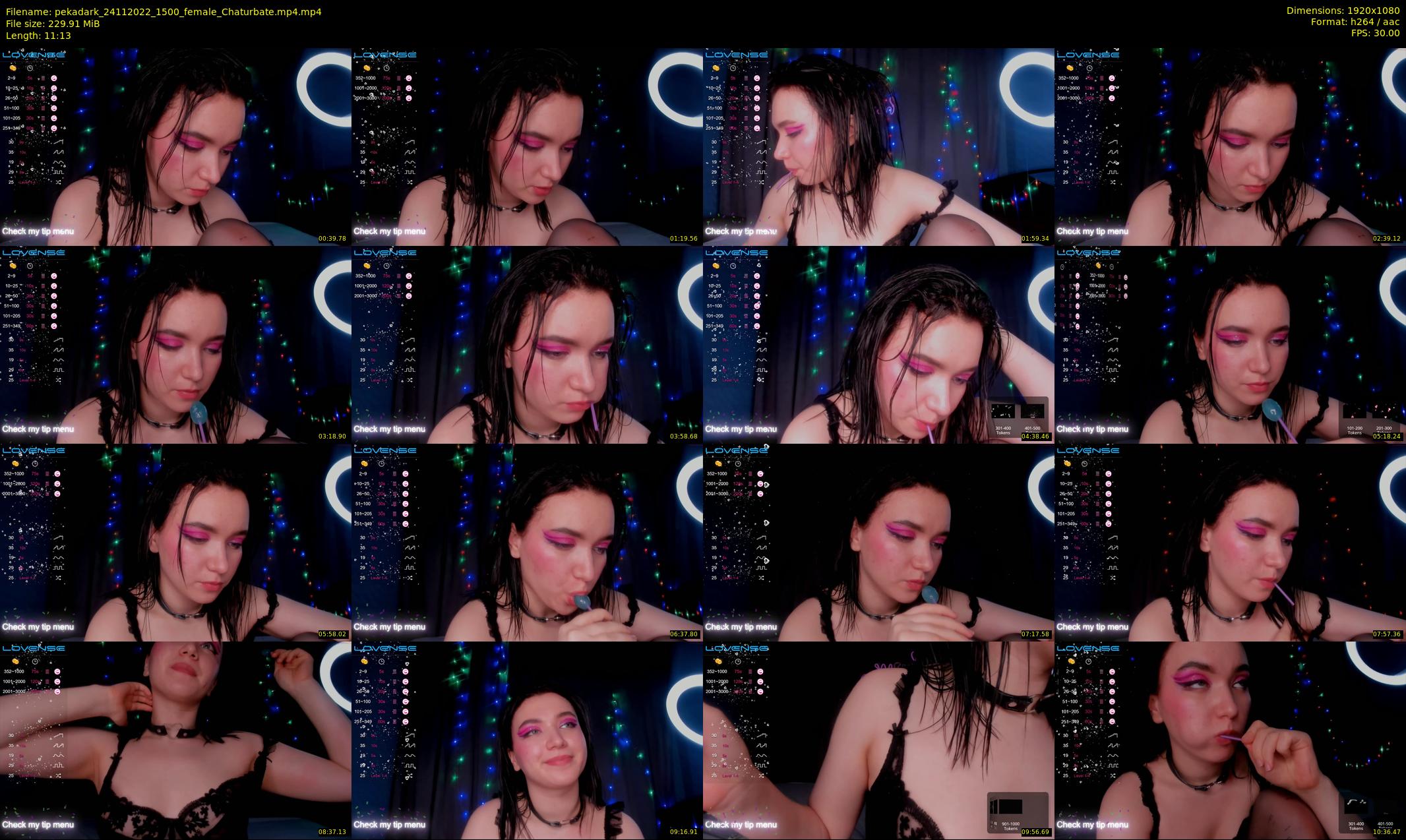 pekadark — 12 minute Chaturbate female cam show recording, 1080p, Nov 24, 2022