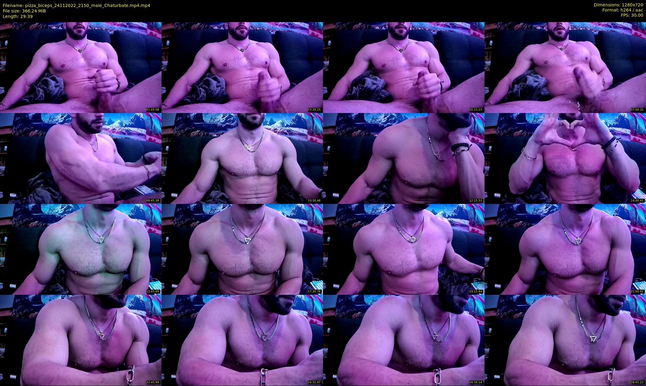 pizza_biceps — 30 minute Chaturbate male cam show recording, 720p, Nov 24, 2022