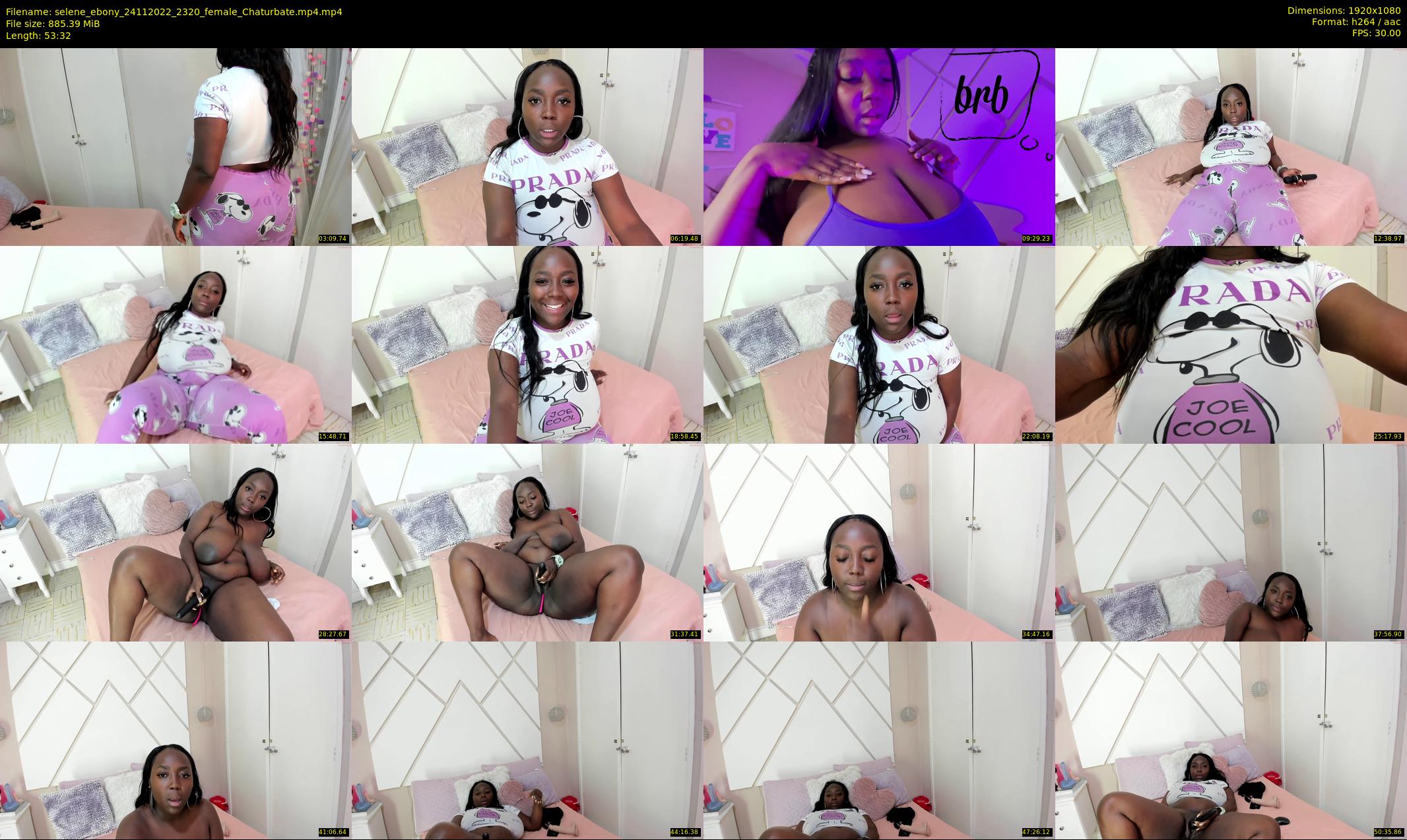 selene_ebony — 54 minute Chaturbate female cam show recording, 1080p, Nov 24, 2022