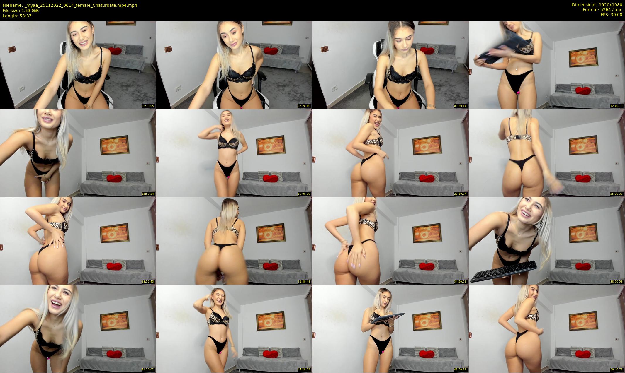 _myaa — 54 minute Chaturbate female cam show recording, 1080p, Nov 25, 2022