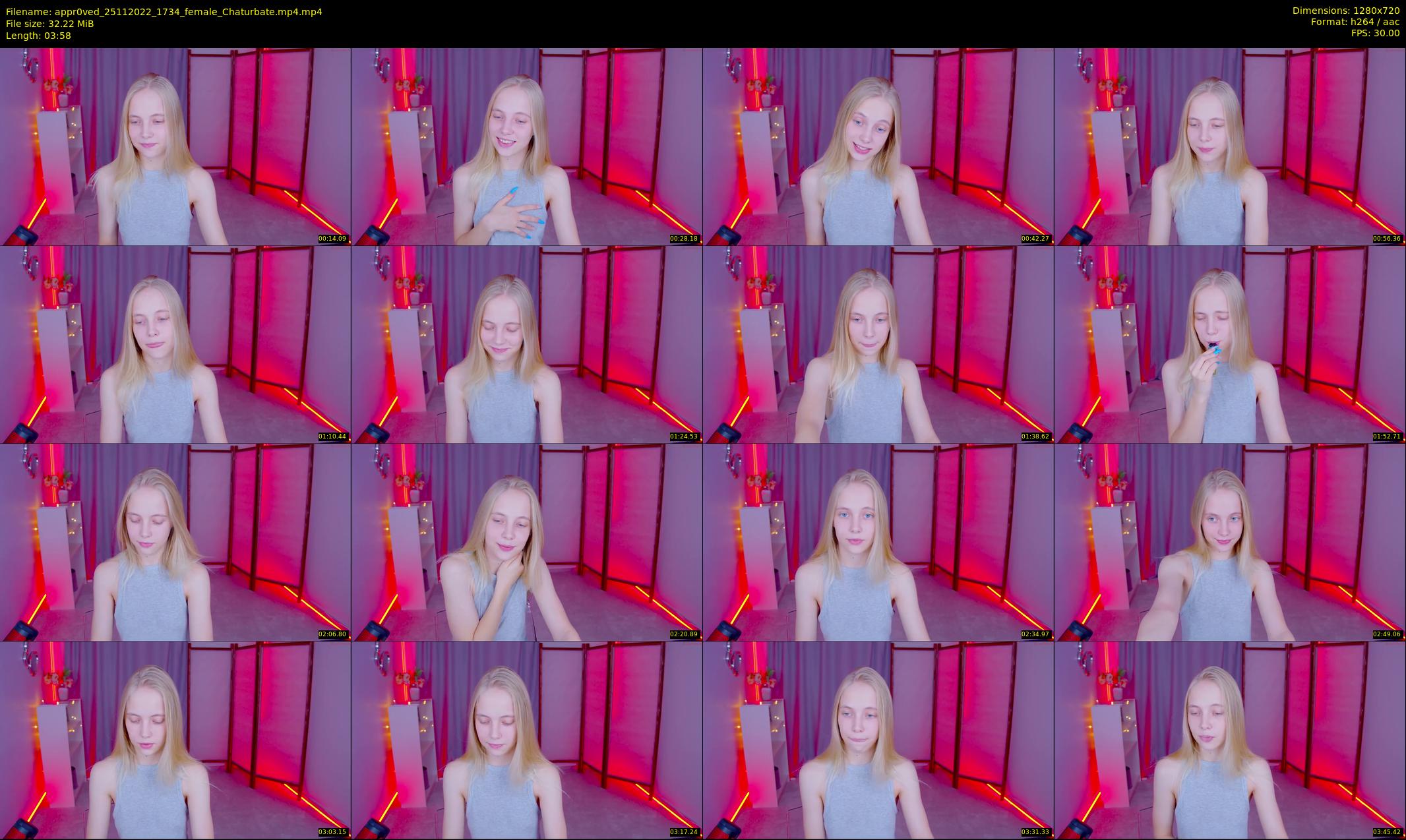 appr0ved — 4 minute Chaturbate female cam show recording, 720p, Nov 25, 2022
