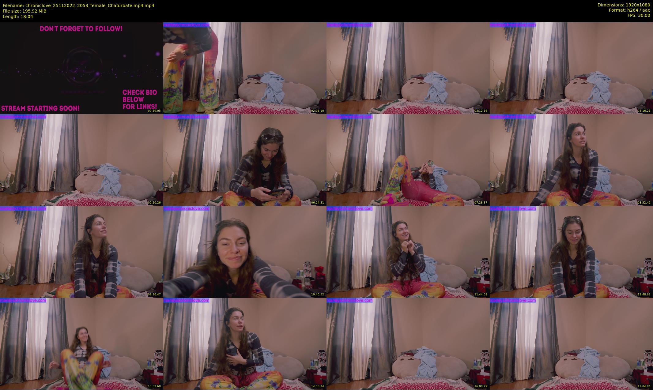 chroniclove — 19 minute Chaturbate female cam show recording, 1080p, Nov 25, 2022