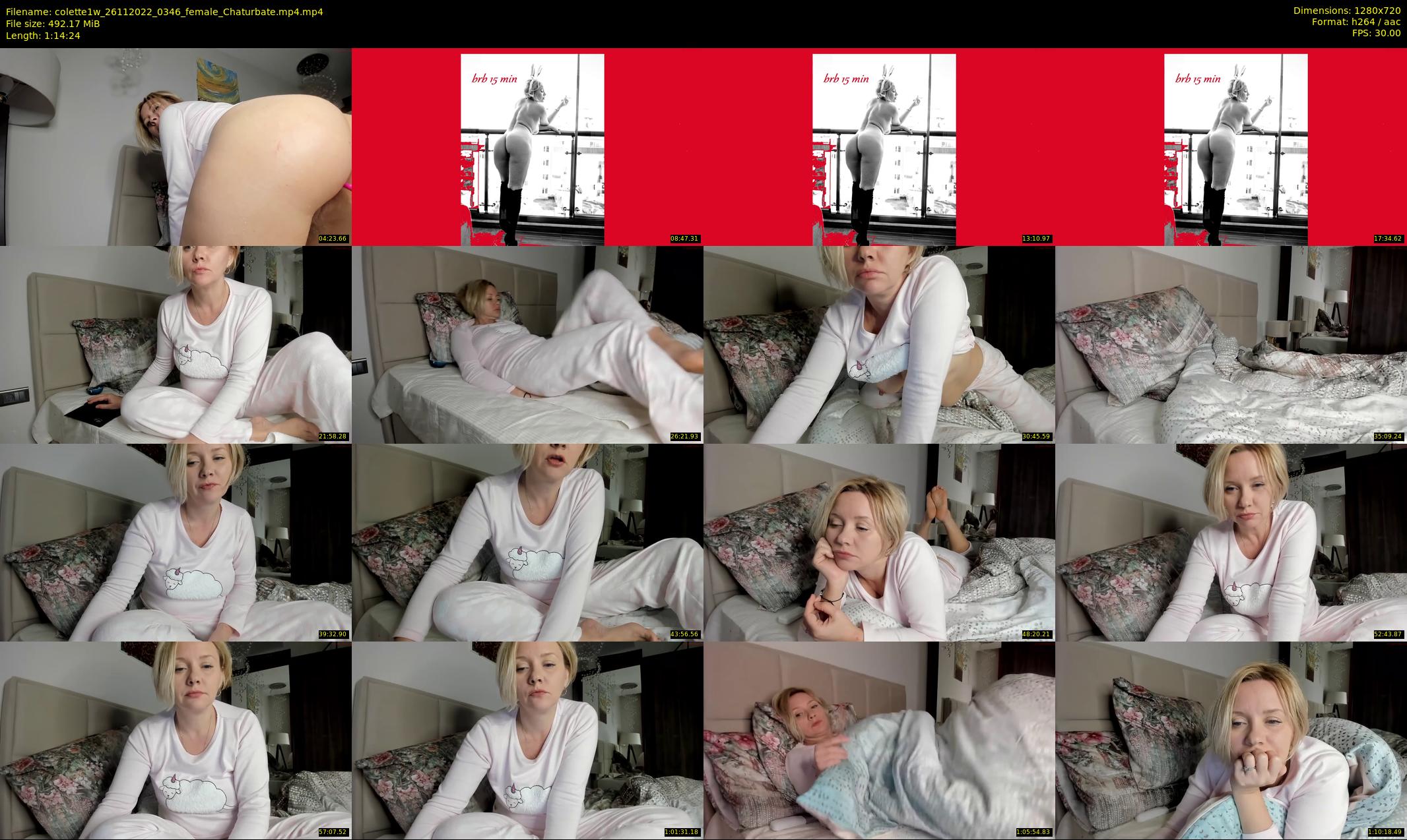 colette1w — 75 minute Chaturbate female cam show recording, 720p, Nov 26, 2022