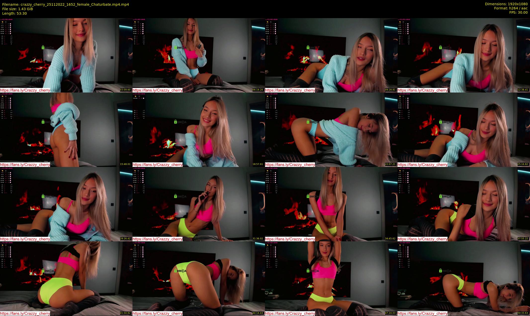 crazzy_cherry — 54 minute Chaturbate female cam show recording, 1080p, Nov 25, 2022