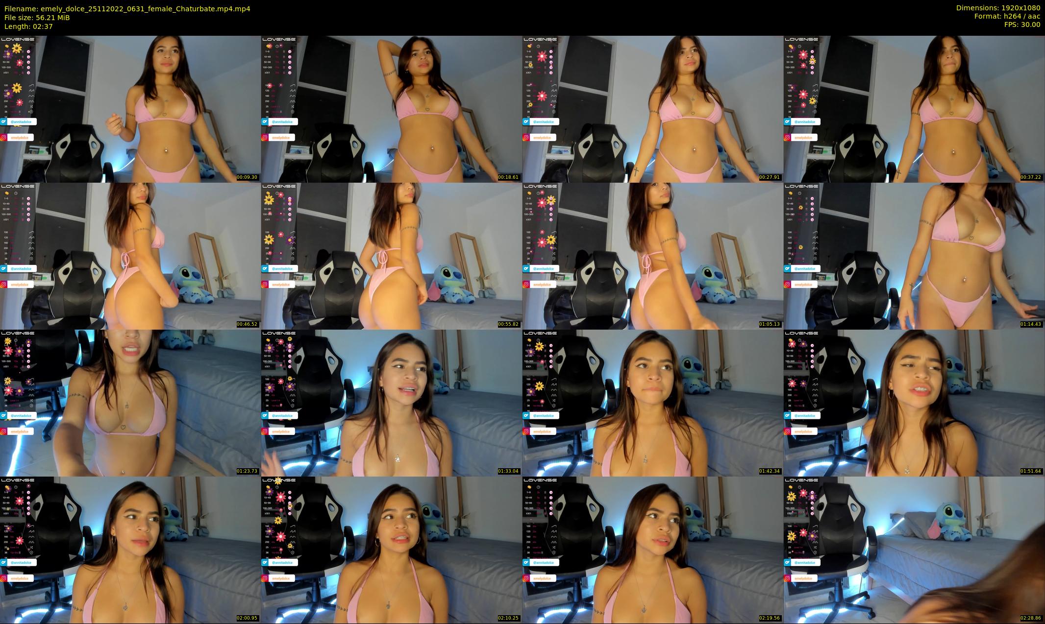 emely_dolce — 3 minute Chaturbate female cam show recording, 1080p, Nov 25, 2022
