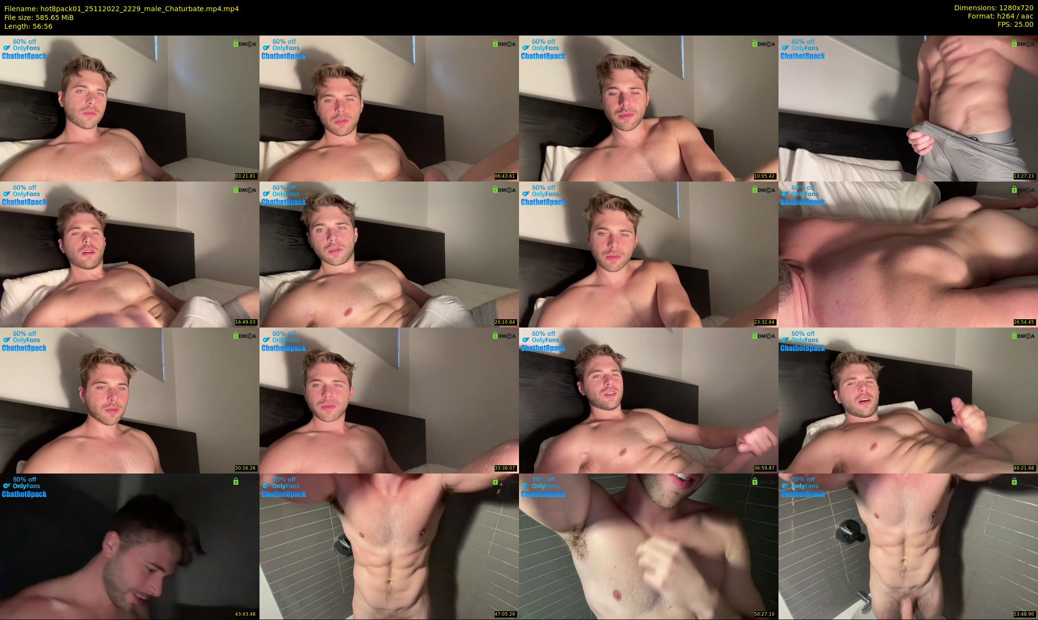 hot8pack01 — 57 minute Chaturbate male cam show recording, 720p, Nov 25, 2022