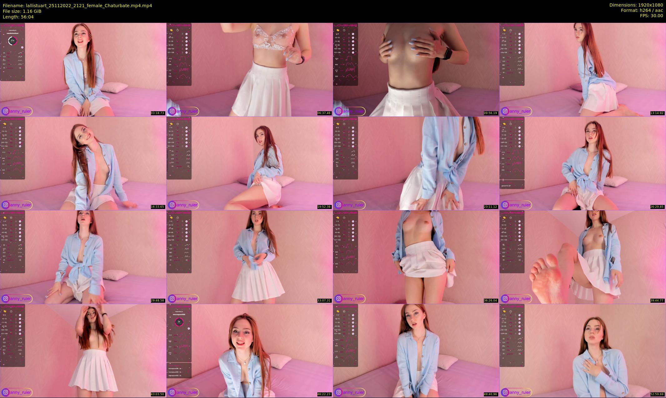 lallistuart — 57 minute Chaturbate female cam show recording, 1080p, Nov 25, 2022