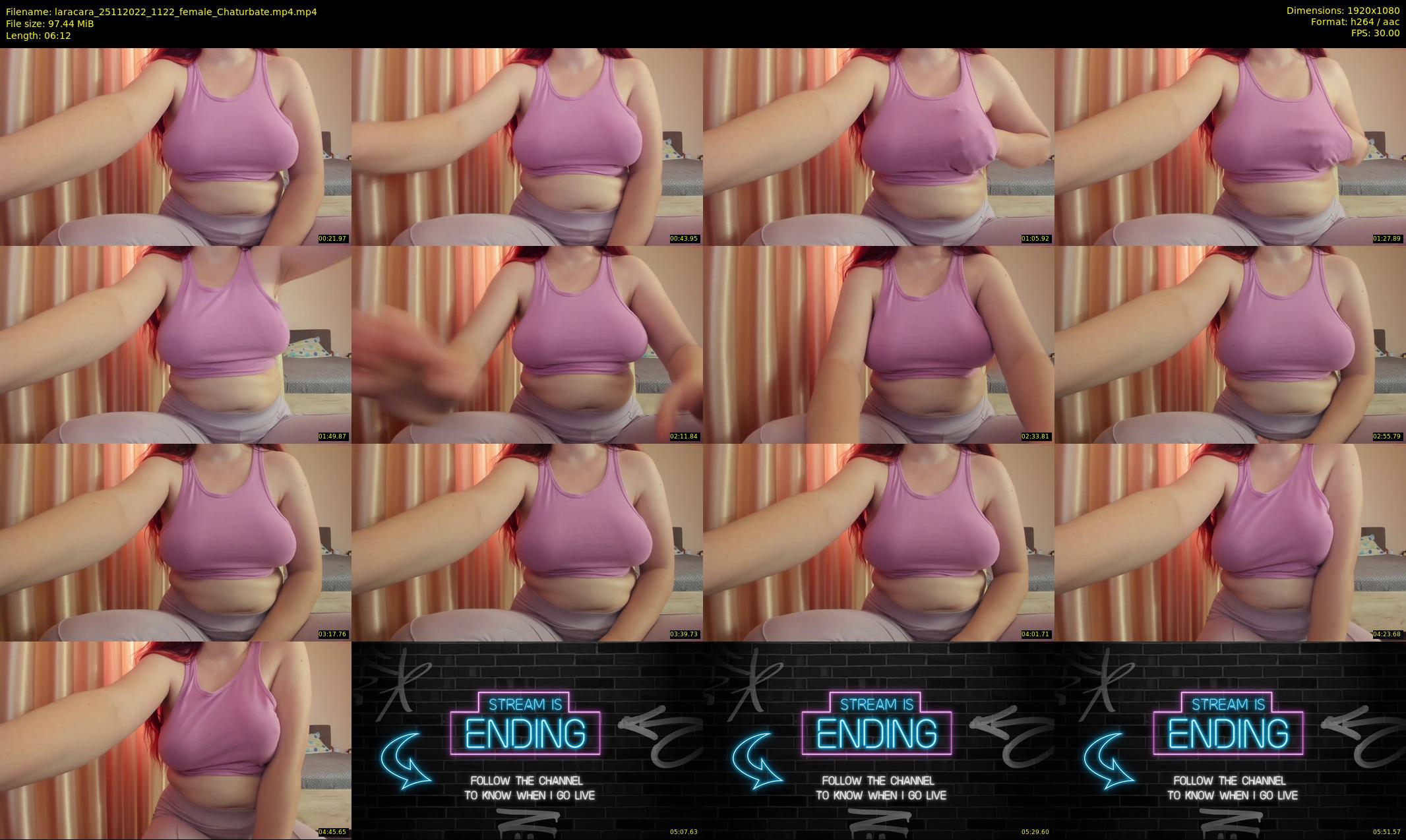 laracara — 7 minute Chaturbate female cam show recording, 1080p, Nov 25, 2022