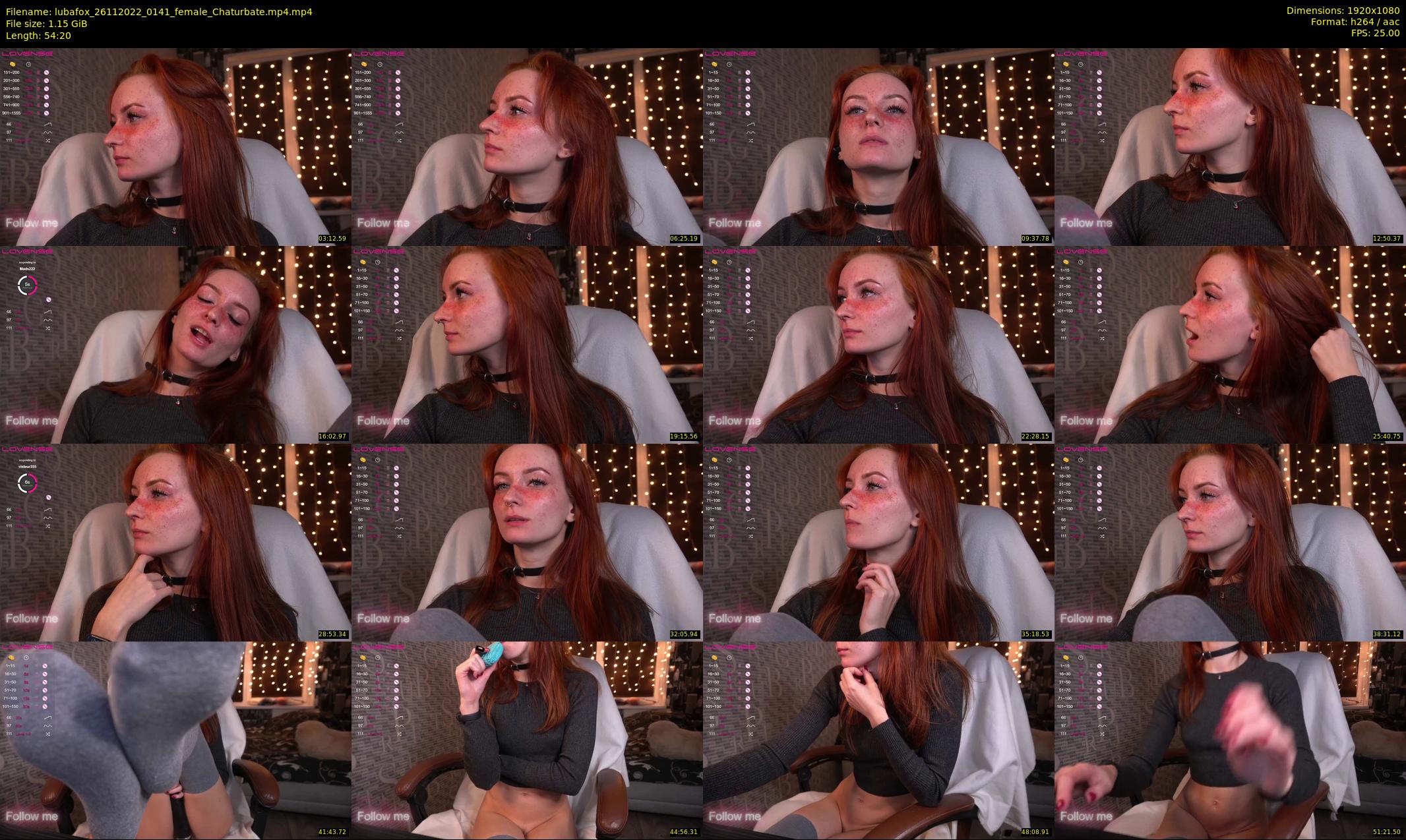 lubafox — 55 minute Chaturbate female cam show recording, 1080p, Nov 26, 2022