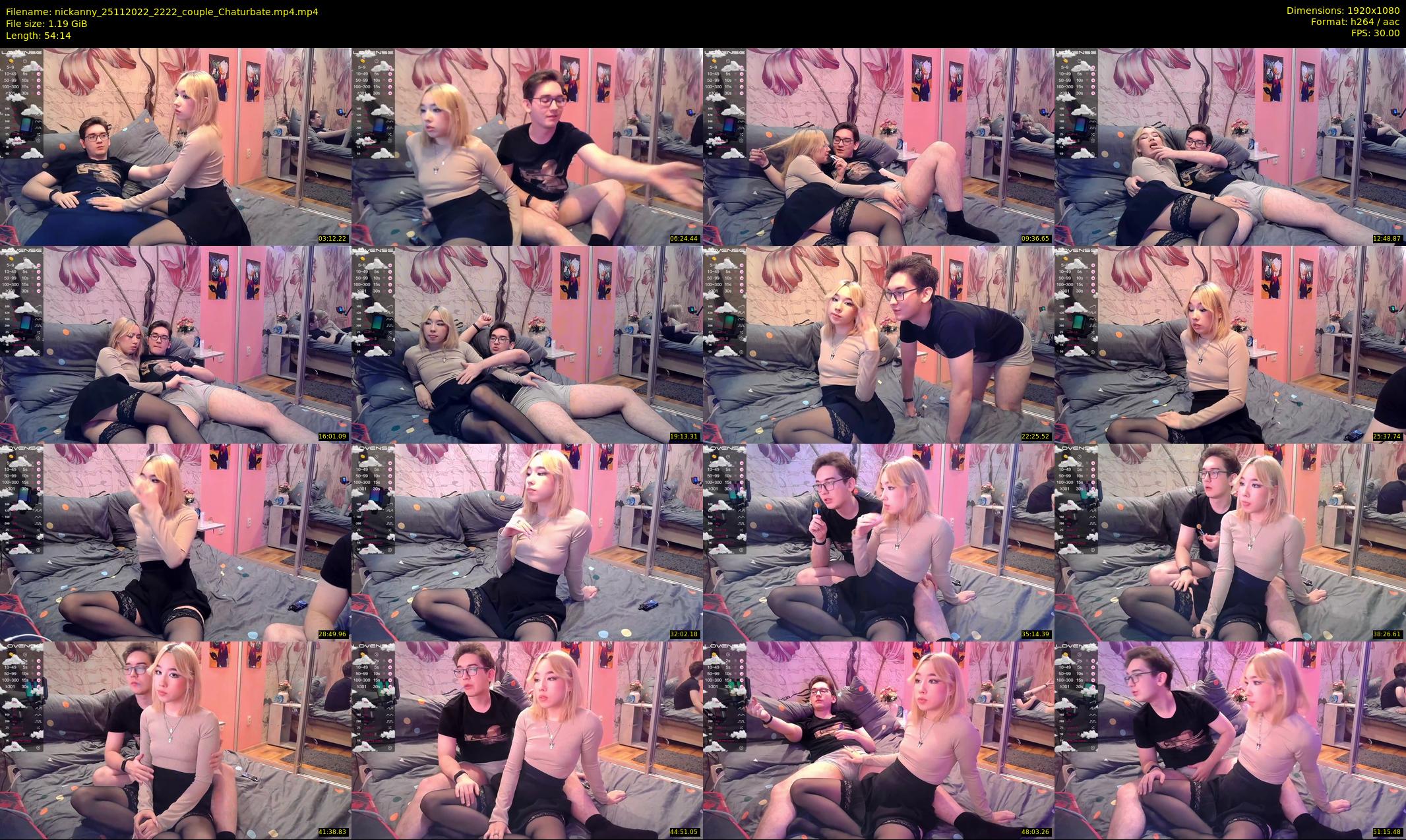 nickanny — 55 minute Chaturbate couple cam show recording, 1080p, Nov 25, 2022