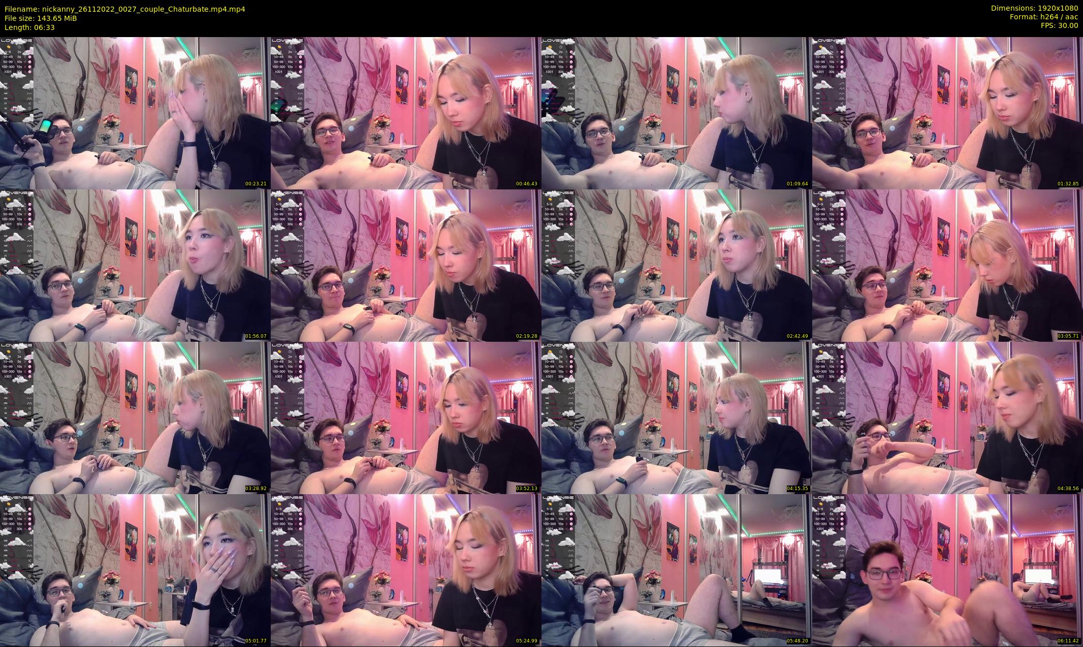 nickanny — 7 minute Chaturbate couple cam show recording, 1080p, Nov 26, 2022