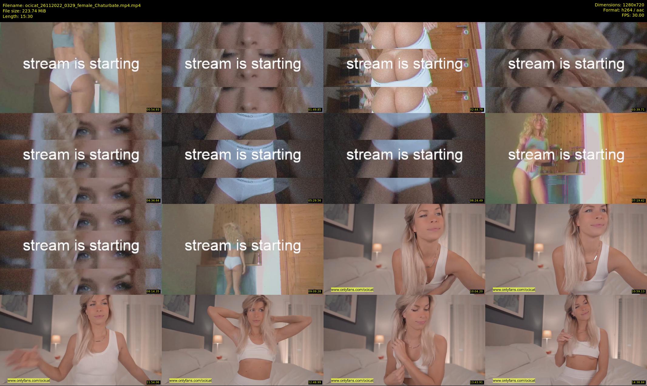 ocicat — 16 minute Chaturbate female cam show recording, 720p, Nov 26, 2022