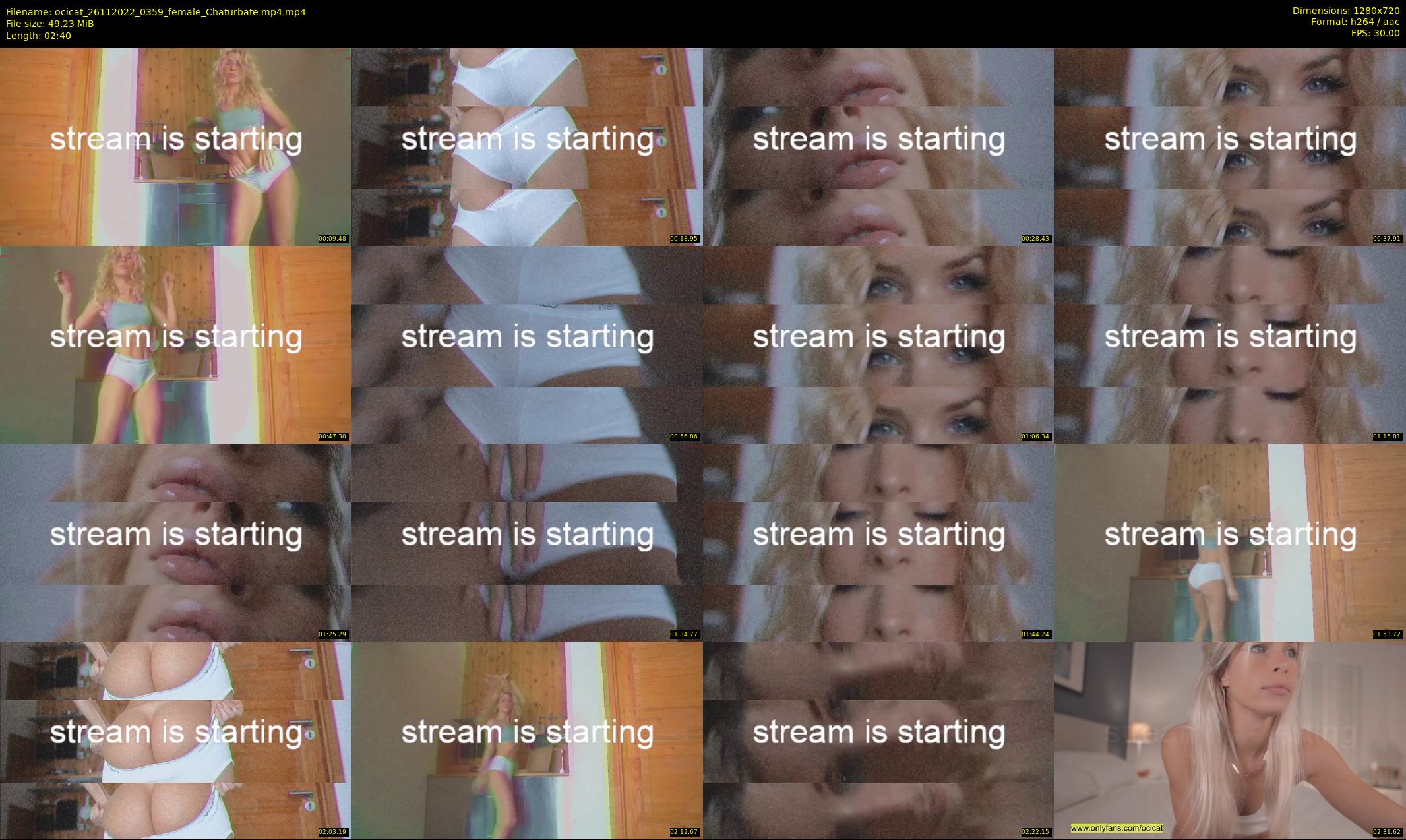 ocicat — 3 minute Chaturbate female cam show recording, 720p, Nov 26, 2022