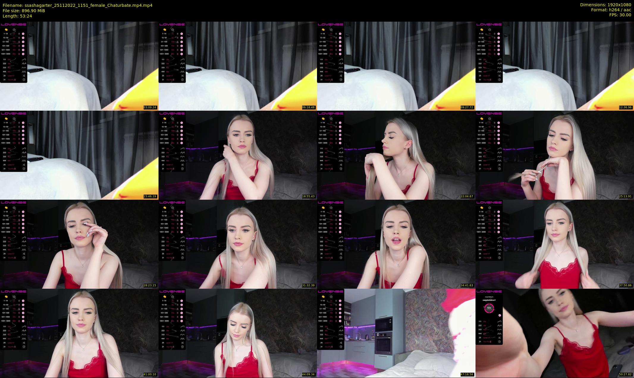 ssashagarter — 54 minute Chaturbate female cam show recording, 1080p, Nov 25, 2022