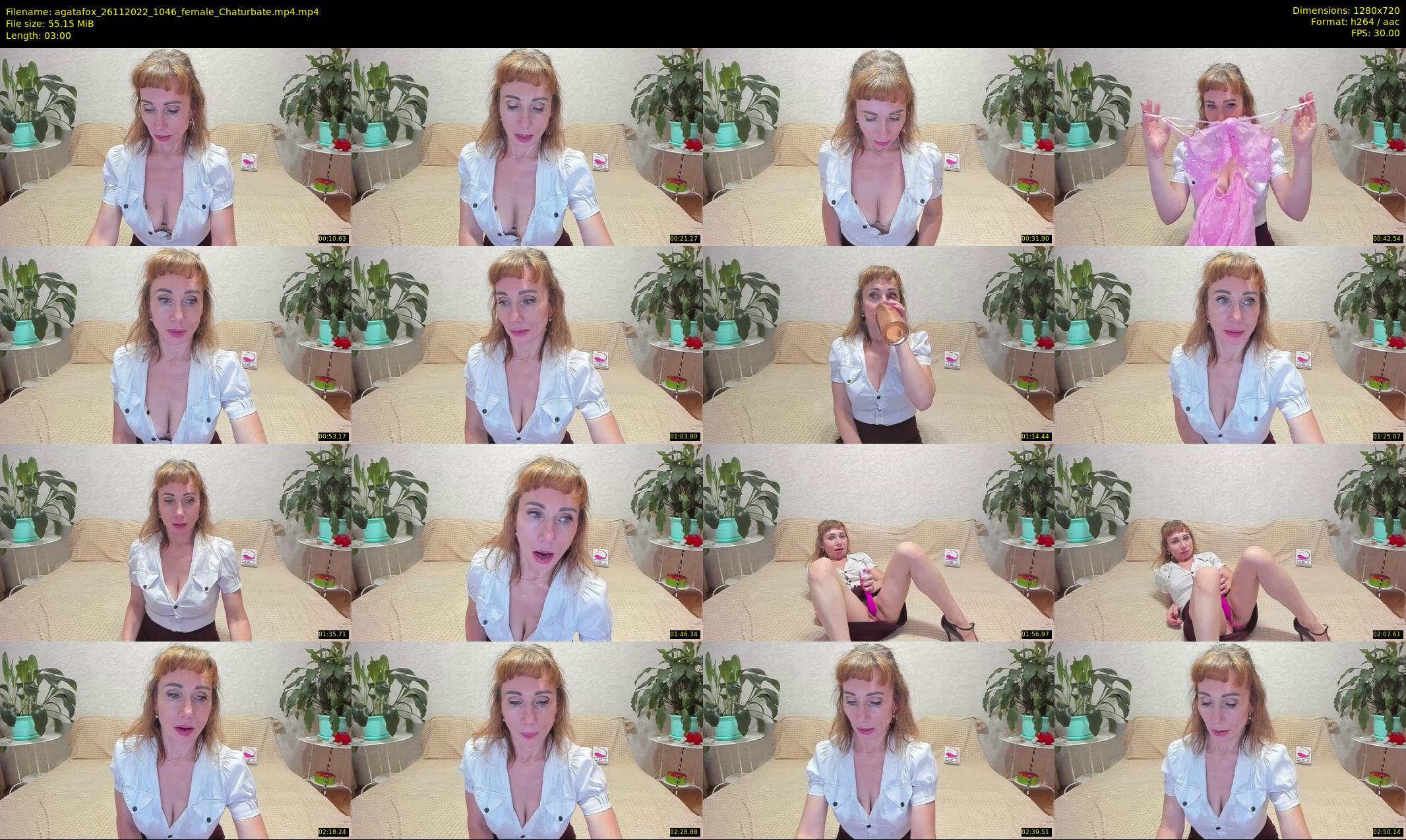 agatafox — 3 minute Chaturbate female cam show recording, 720p, Nov 26, 2022