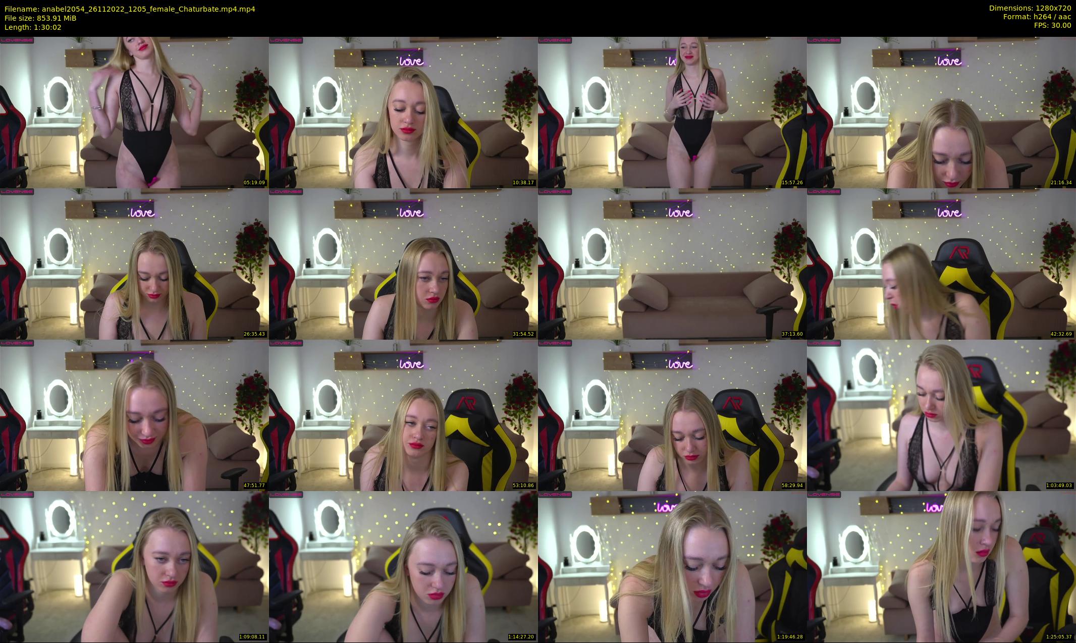 anabel2054 — 91 minute Chaturbate female cam show recording, 720p, Nov 26, 2022