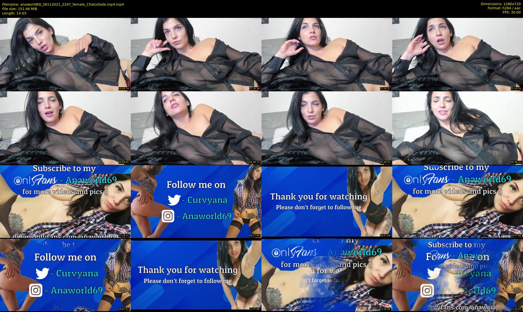 anaworld69 — 15 minute Chaturbate female cam show recording, 720p, Nov 26, 2022