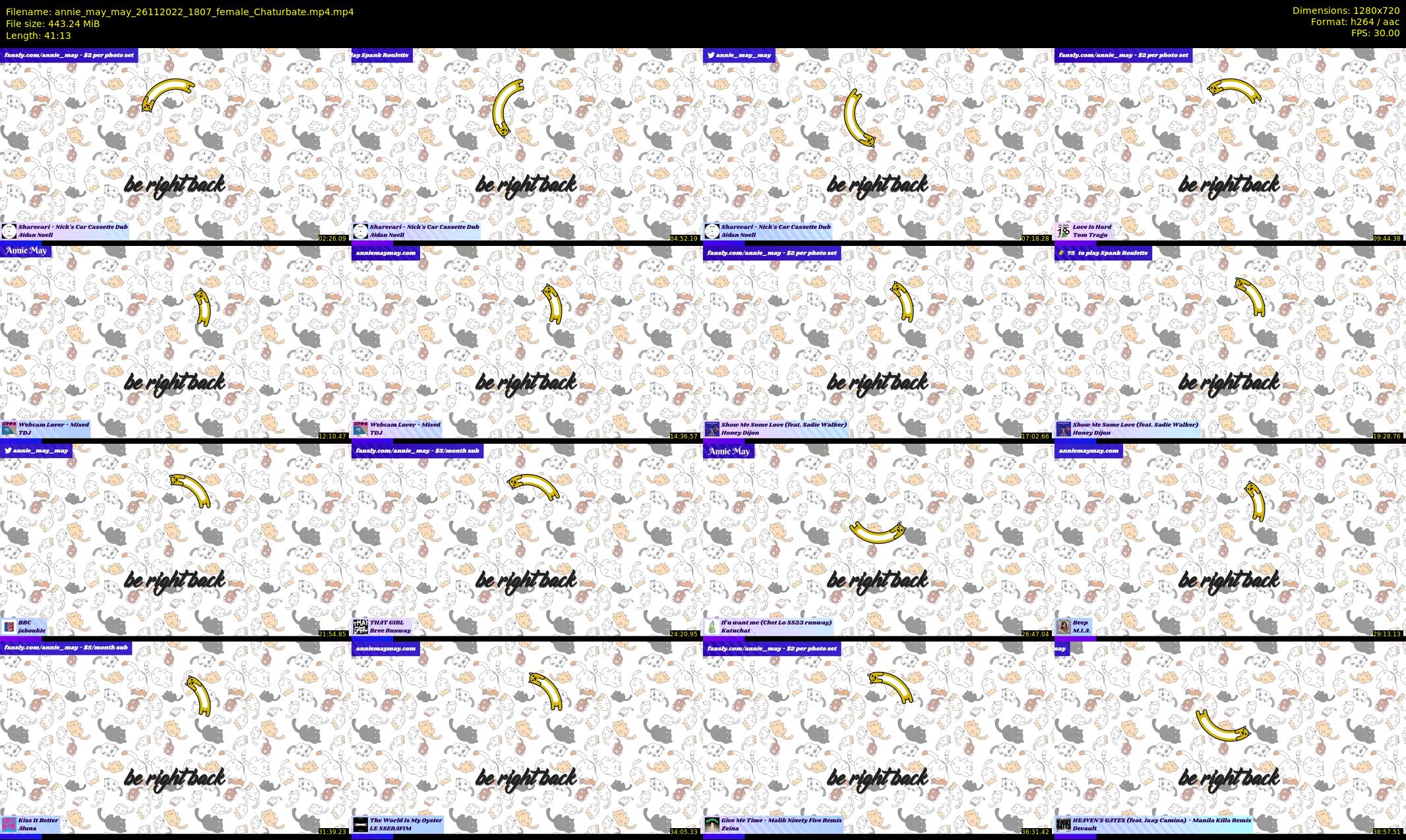annie_may_may — 42 minute Chaturbate female cam show recording, 720p, Nov 26, 2022