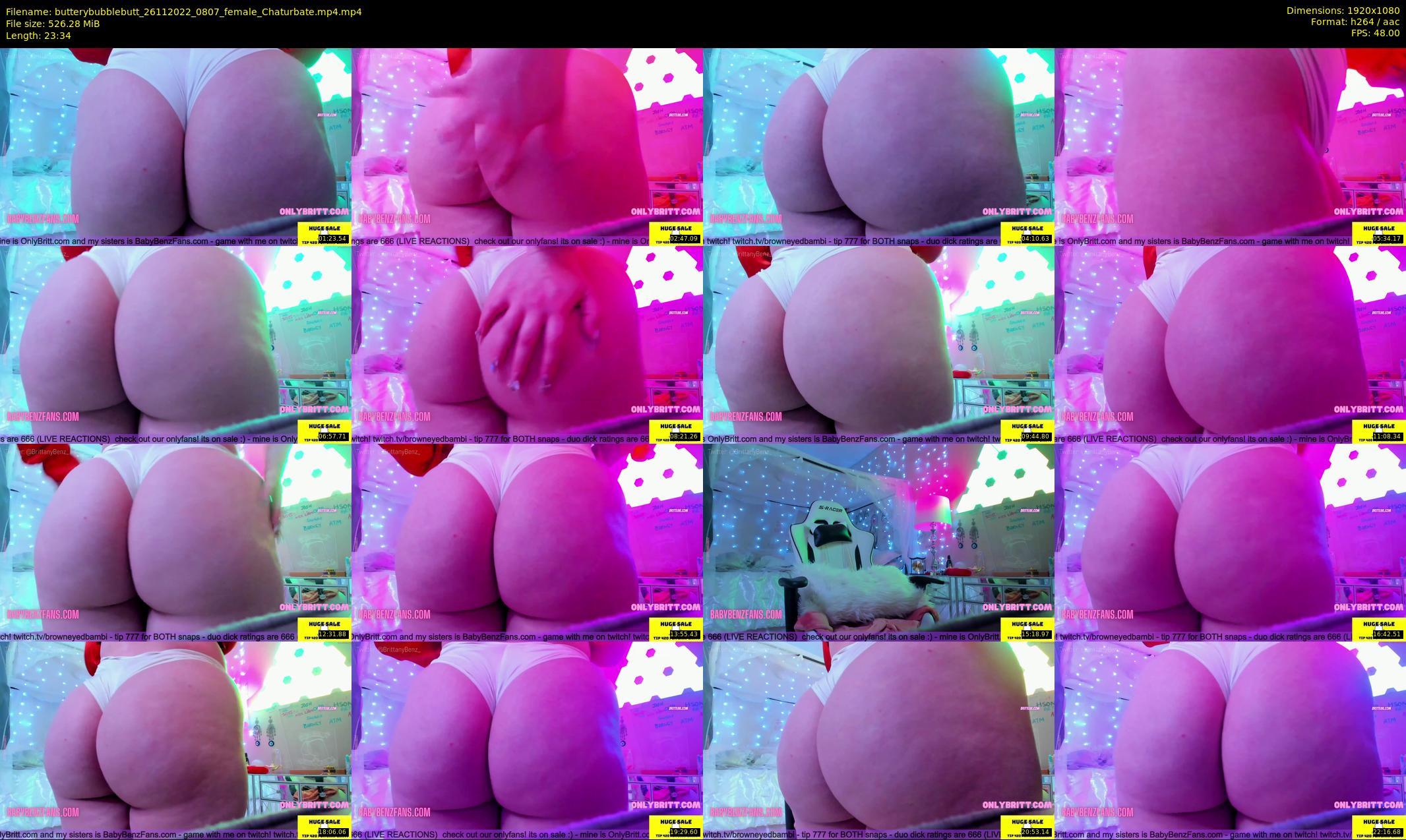 butterybubblebutt — 24 minute Chaturbate couple cam show recording, 1080p, Nov 26, 2022