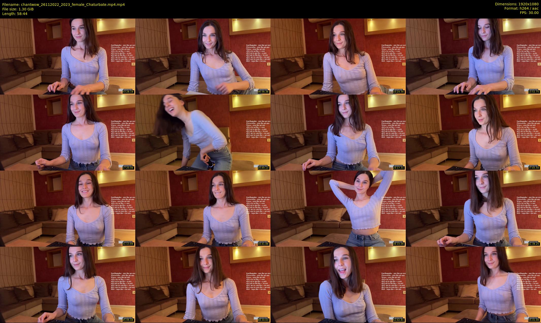 chantwow — 59 minute Chaturbate female cam show recording, 1080p, Nov 26, 2022
