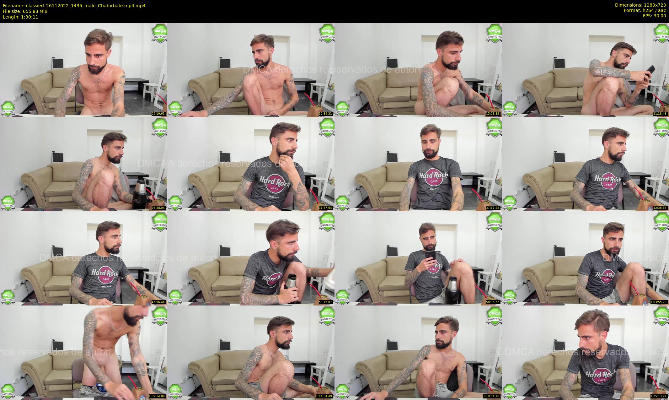 classied — 91 minute Chaturbate male cam show recording, 720p, Nov 26, 2022