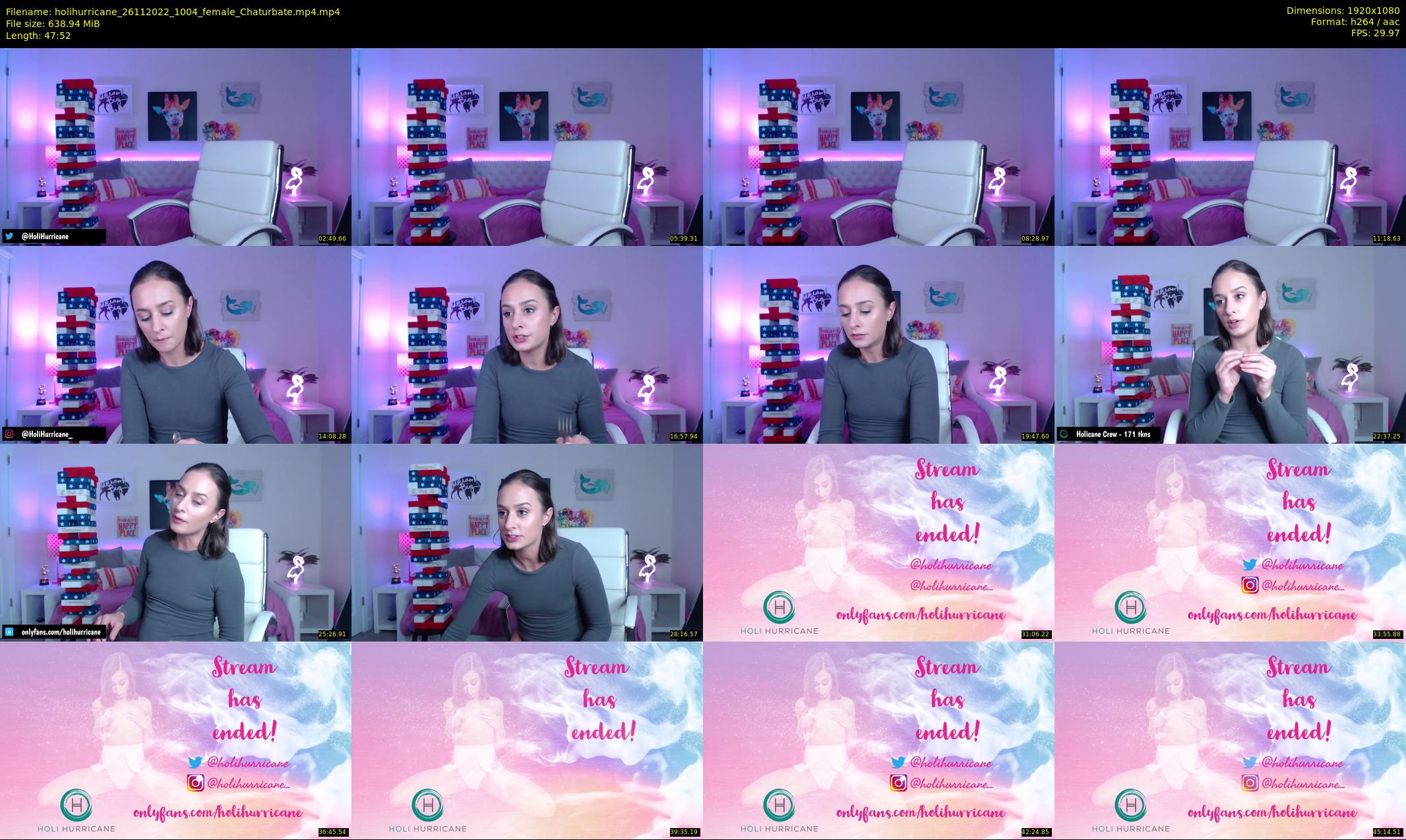 holihurricane — 48 minute Chaturbate female cam show recording, 1080p, Nov 26, 2022