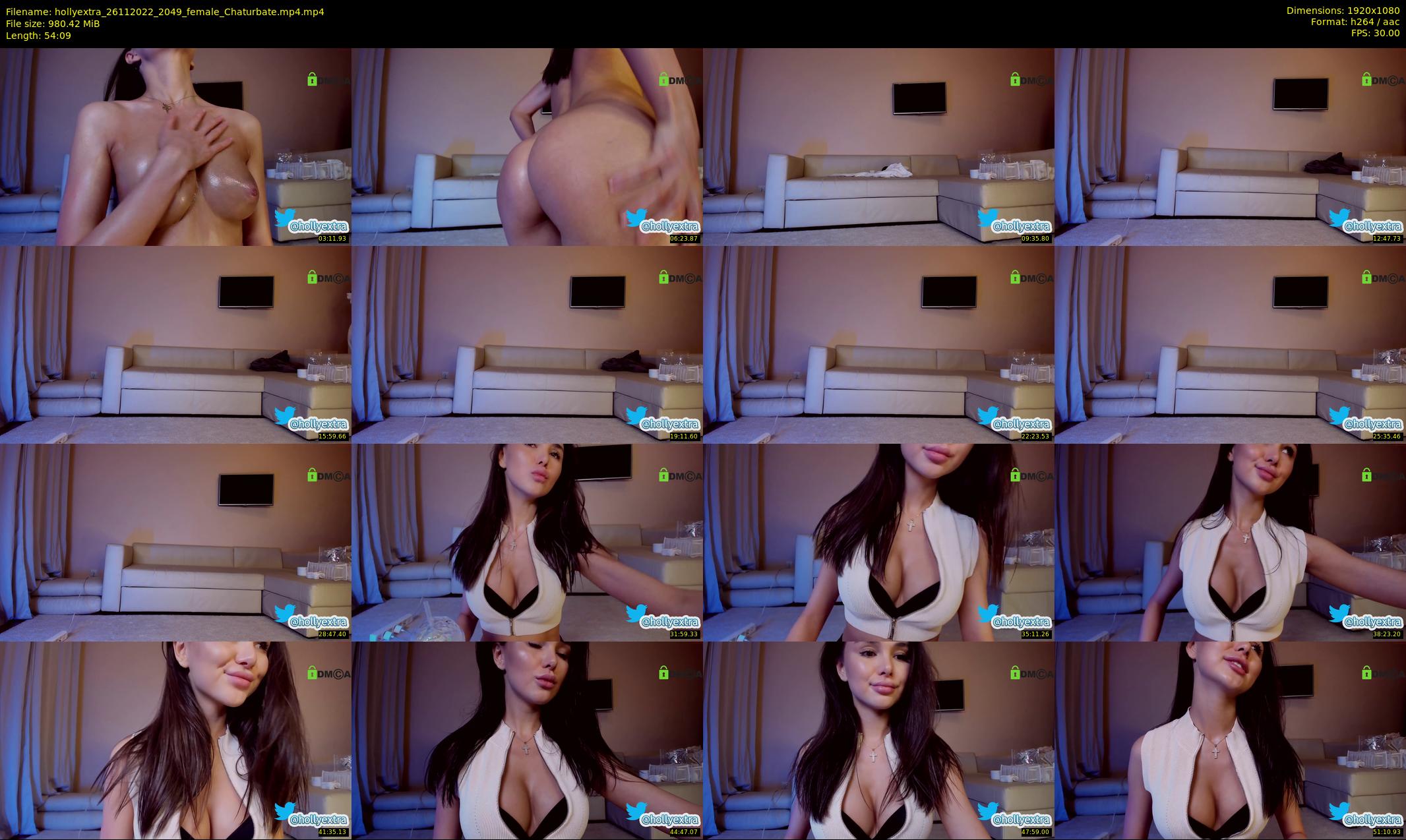 hollyextra — 55 minute Chaturbate female cam show recording, 1080p, Nov 26, 2022