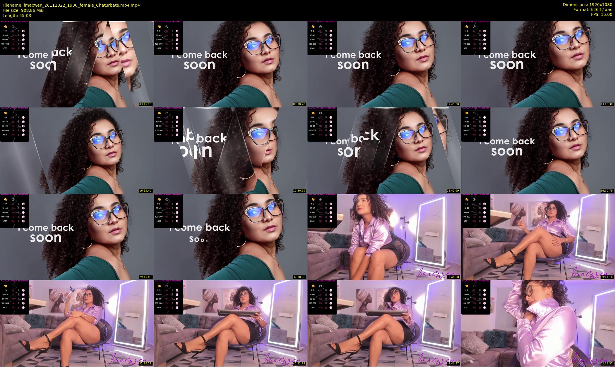imacwen — 56 minute Chaturbate female cam show recording, 1080p, Nov 26, 2022