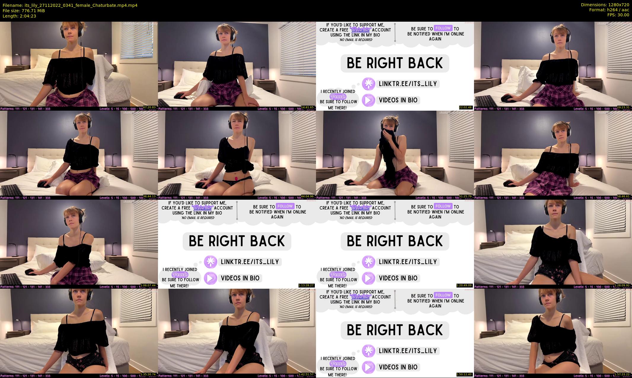 its_lily — 125 minute Chaturbate female cam show recording, 720p, Nov 27, 2022