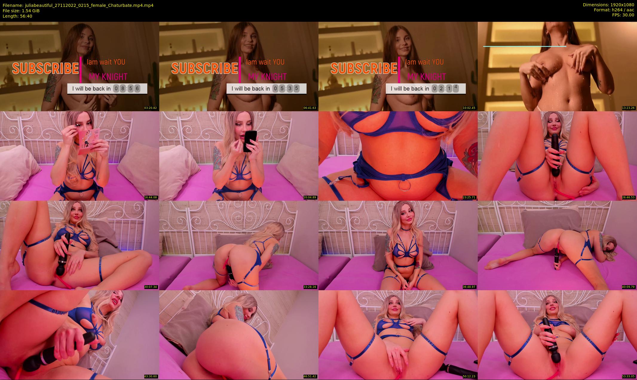 juliabeautiful — 57 minute Chaturbate female cam show recording, 1080p, Nov 27, 2022