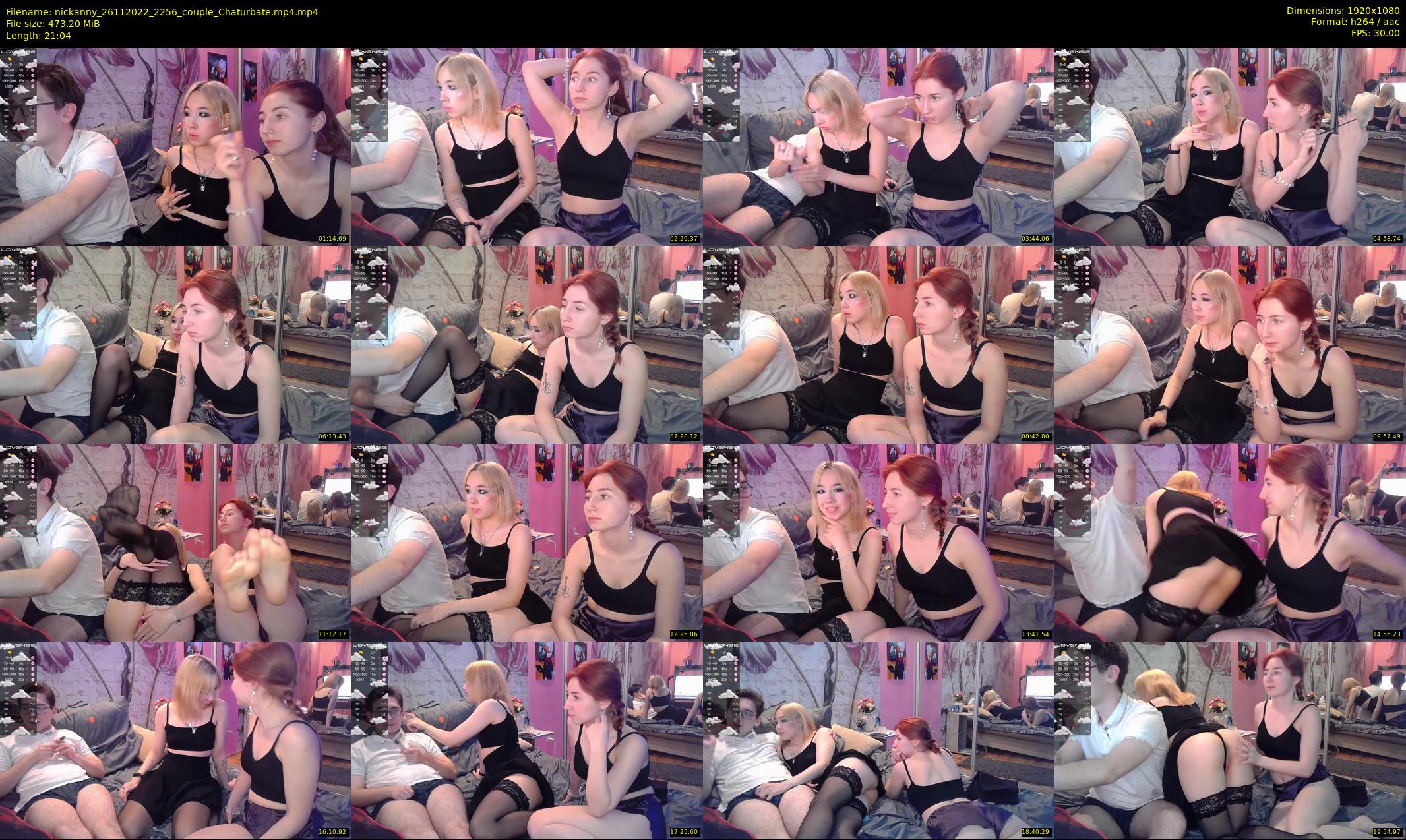 nickanny — 22 minute Chaturbate couple cam show recording, 1080p, Nov 26, 2022