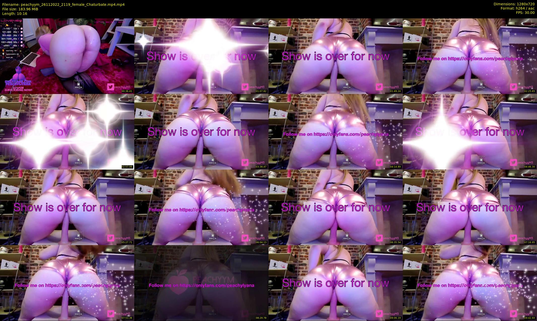 peachyym — 11 minute Chaturbate female cam show recording, 720p, Nov 26, 2022