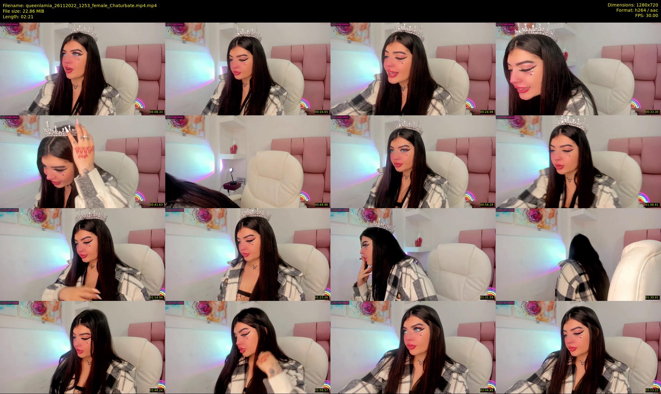 queenlamia — 3 minute Chaturbate female cam show recording, 720p, Nov 26, 2022